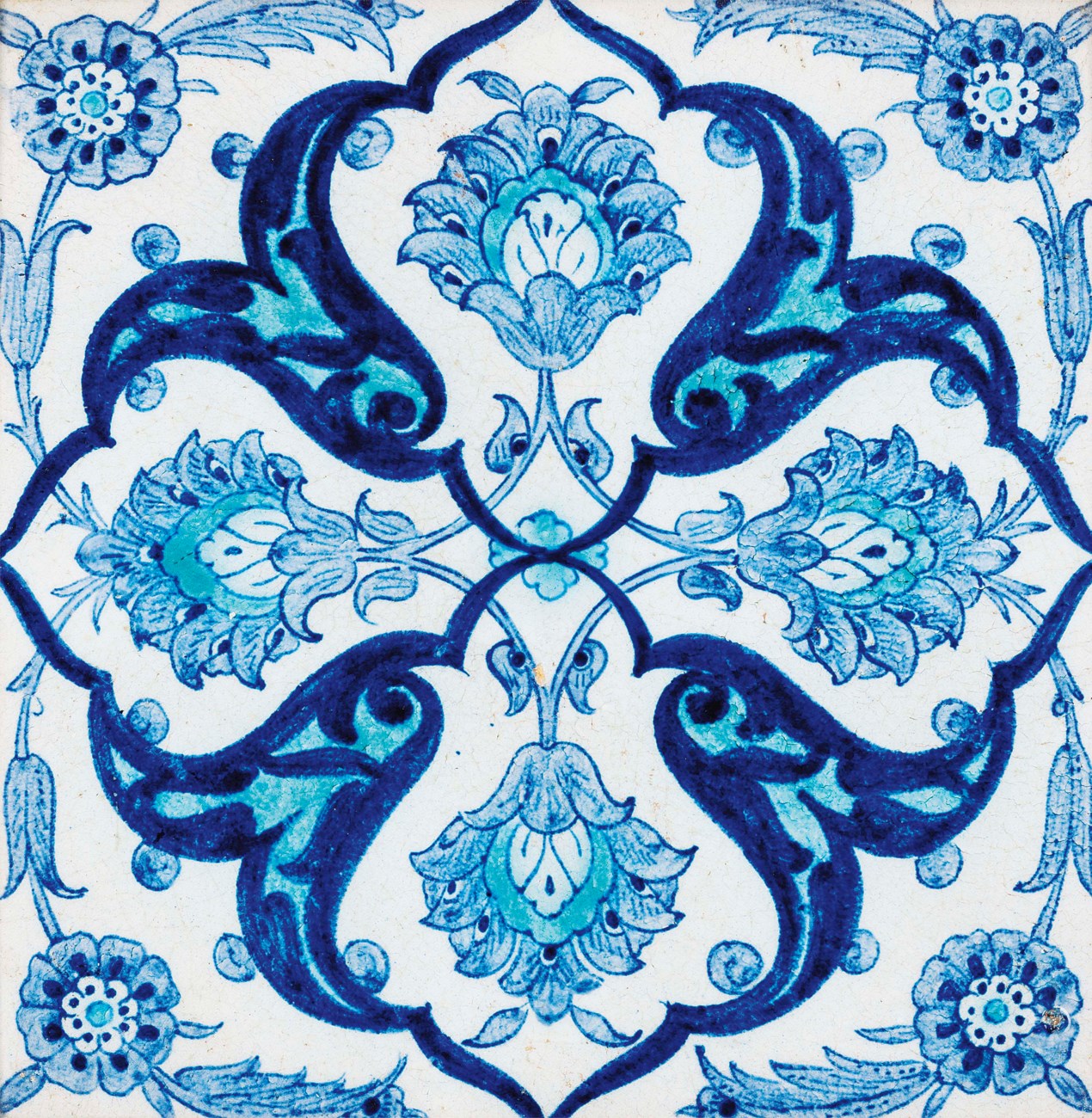 A GROUP OF SIX KUTAHYA POTTERY TILES