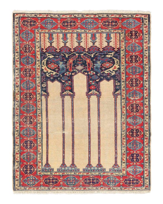 A antique Tuduc prayer rug & antique Kula rug
