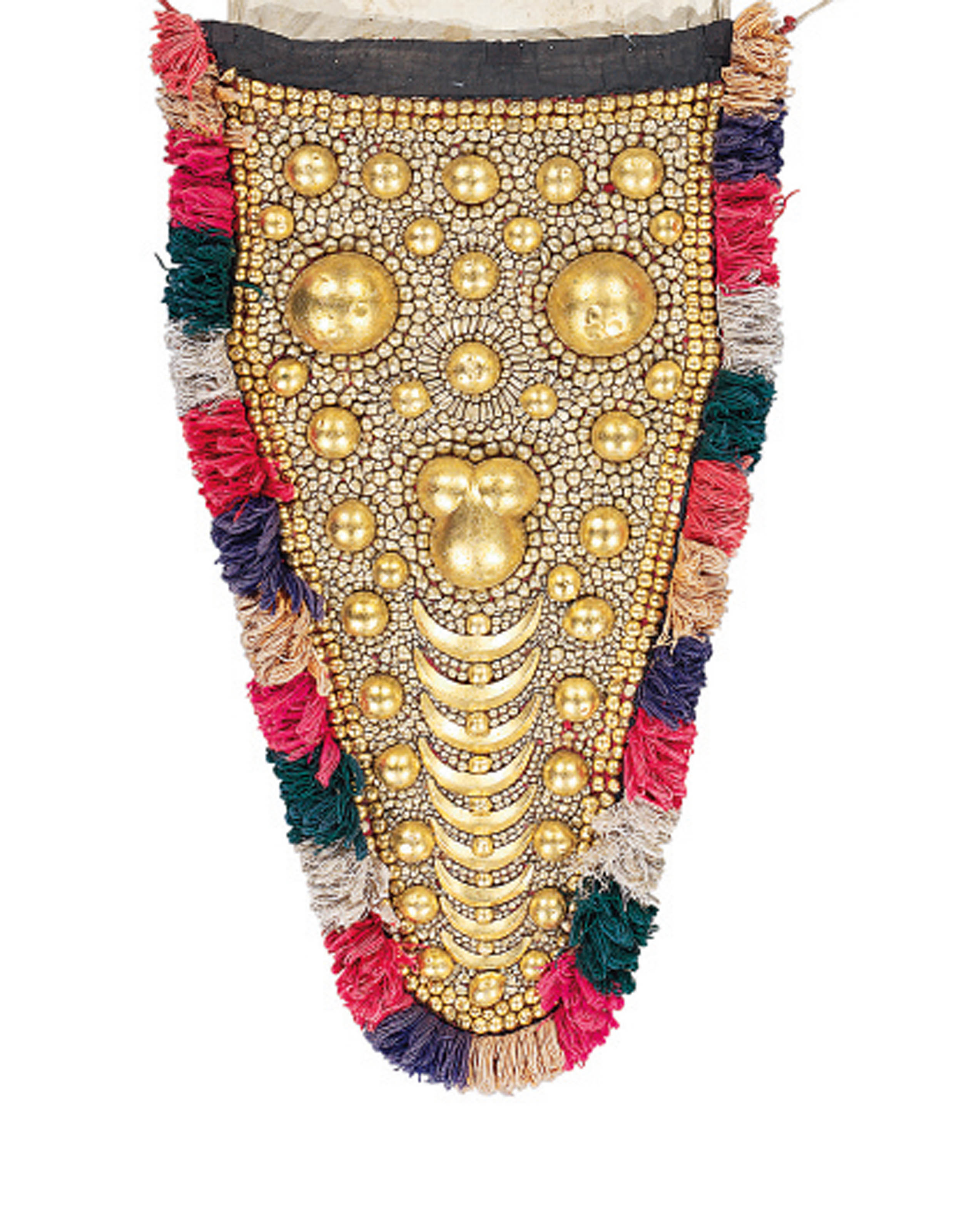 AN ELEPHANT'S CEREMONIAL HEAD COVER , LATE 19TH, EARLY 20TH CENTURY