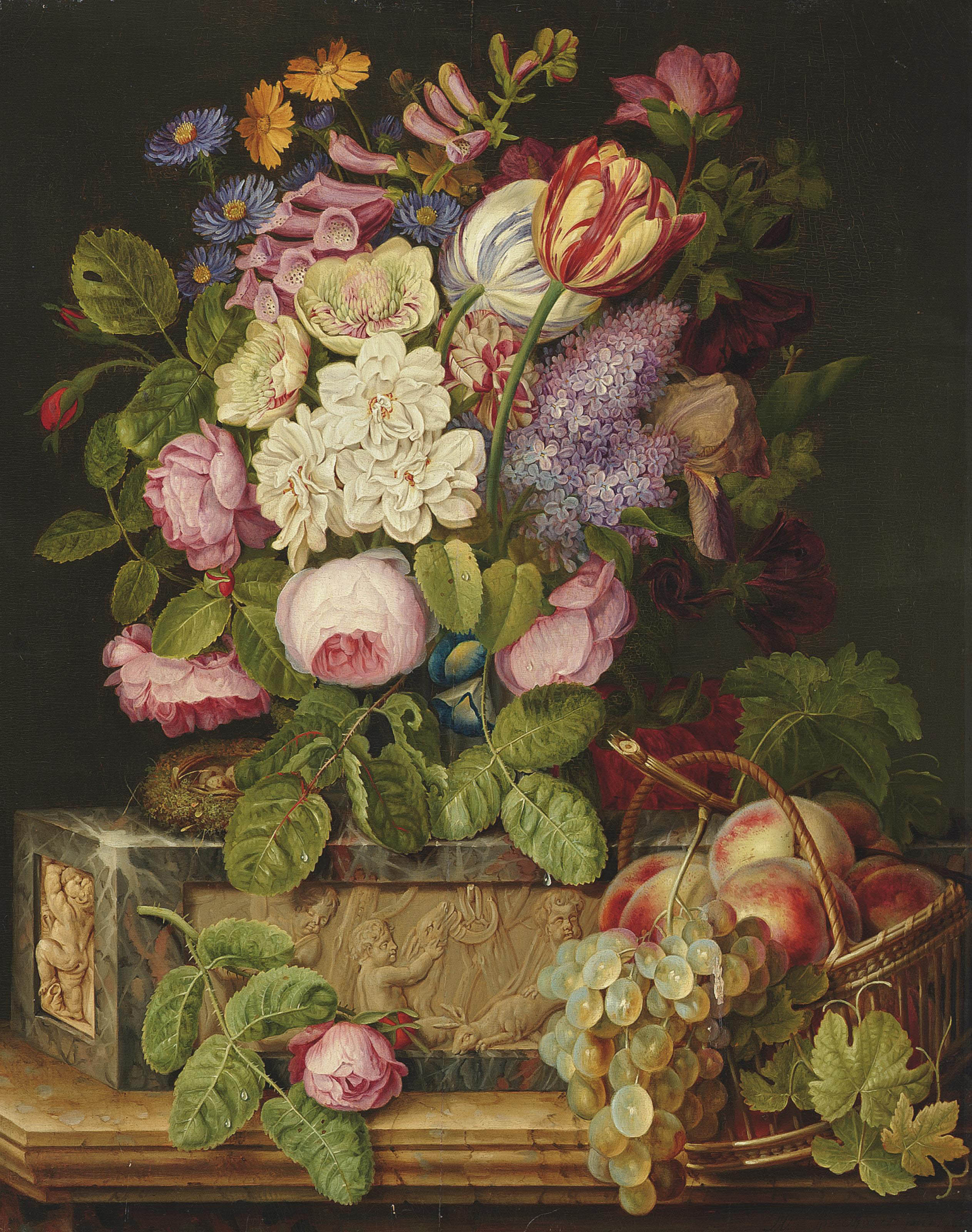 Michel Joseph Speeckaert (Leuven 17481838 Brussels) , Roses, tulips