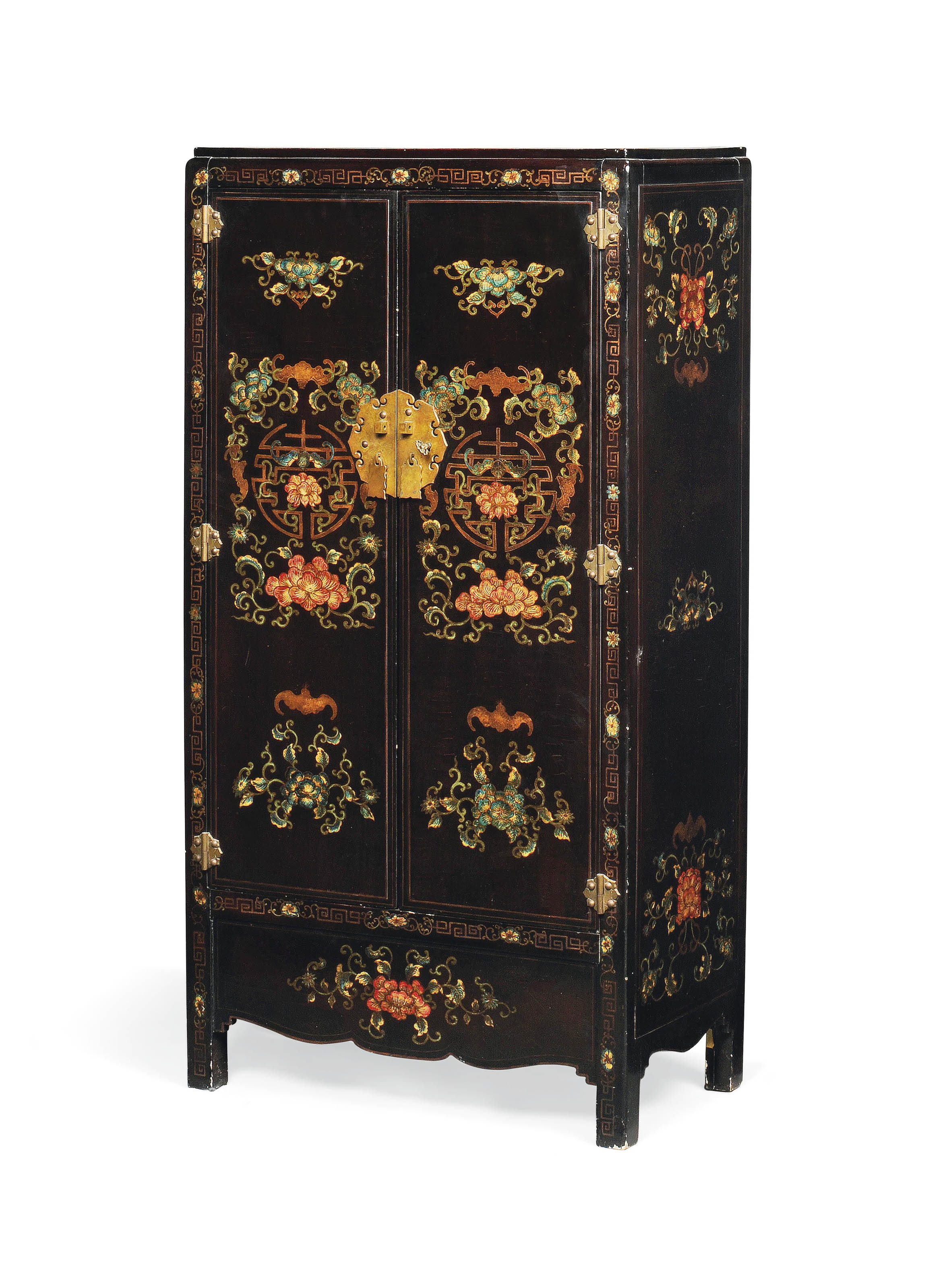 A Chinese Lacquer Cocktail Cabinet Second Quarter 20th Century