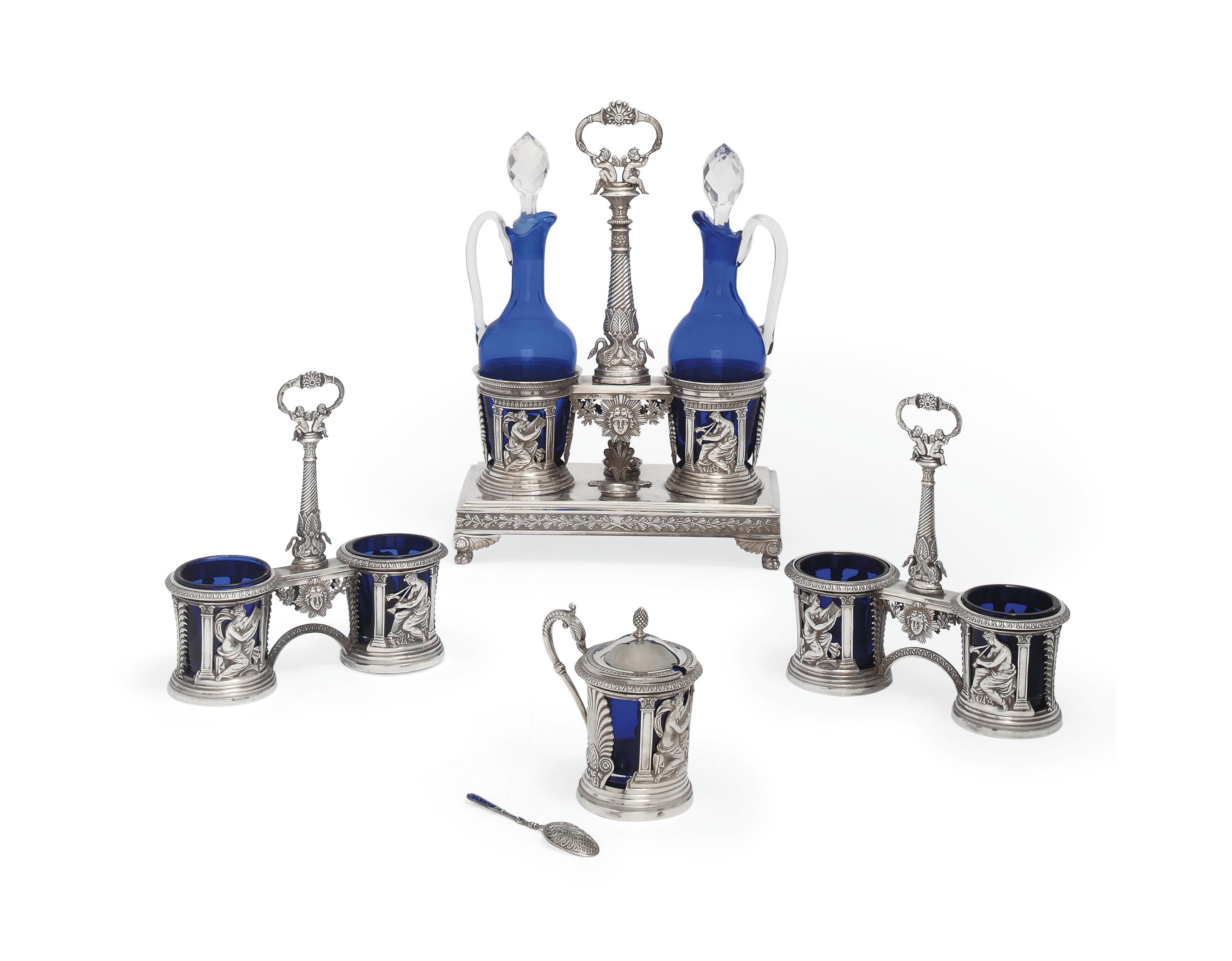 A FRENCH SILVER CRUET SET , MARK OF D. GARREAU, PARIS, 1819/38 Christie's