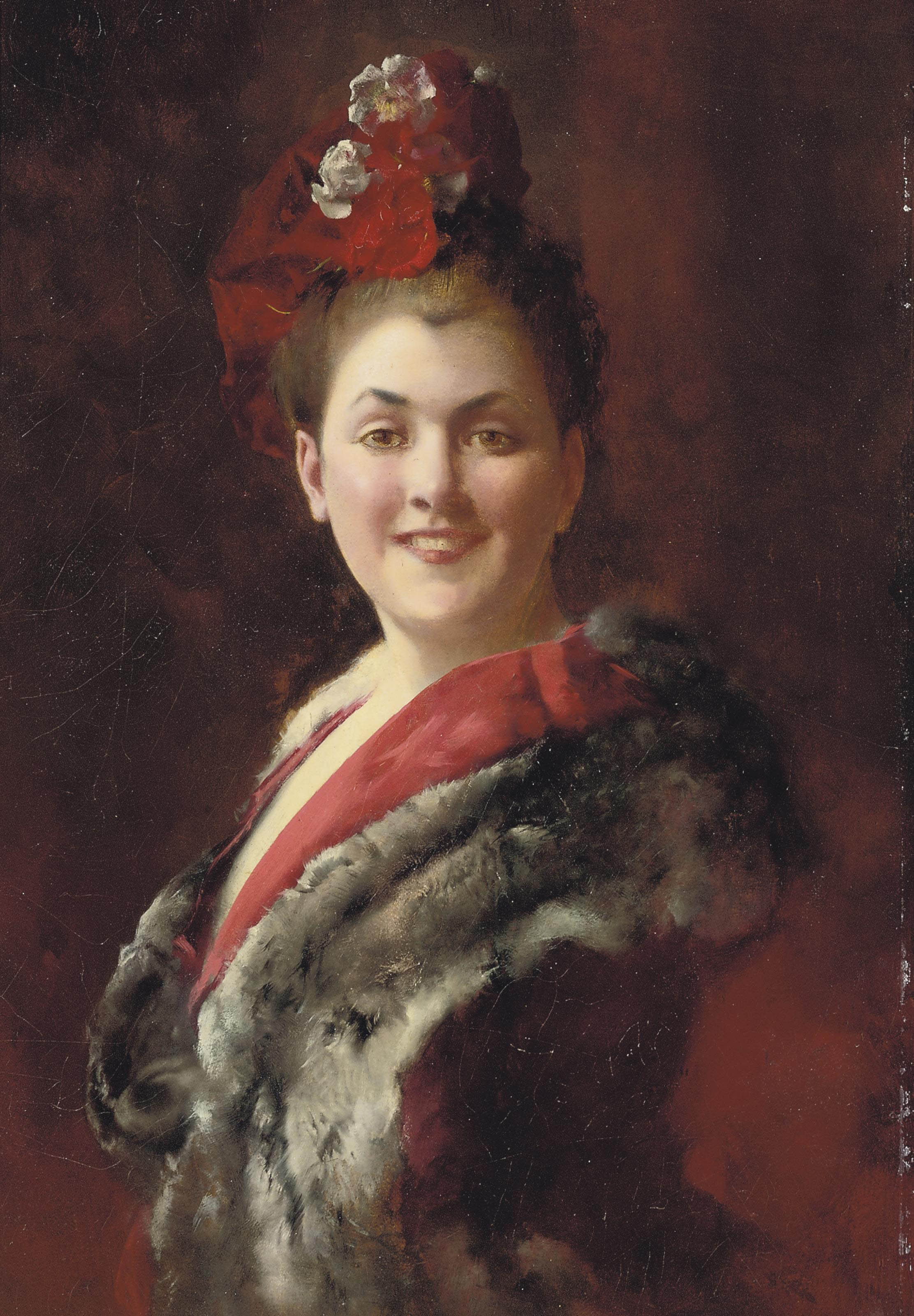 最大85%OFFクーポン 油絵 Gustave Jean Jacquet_赤いドレスの女 ma2718 ...