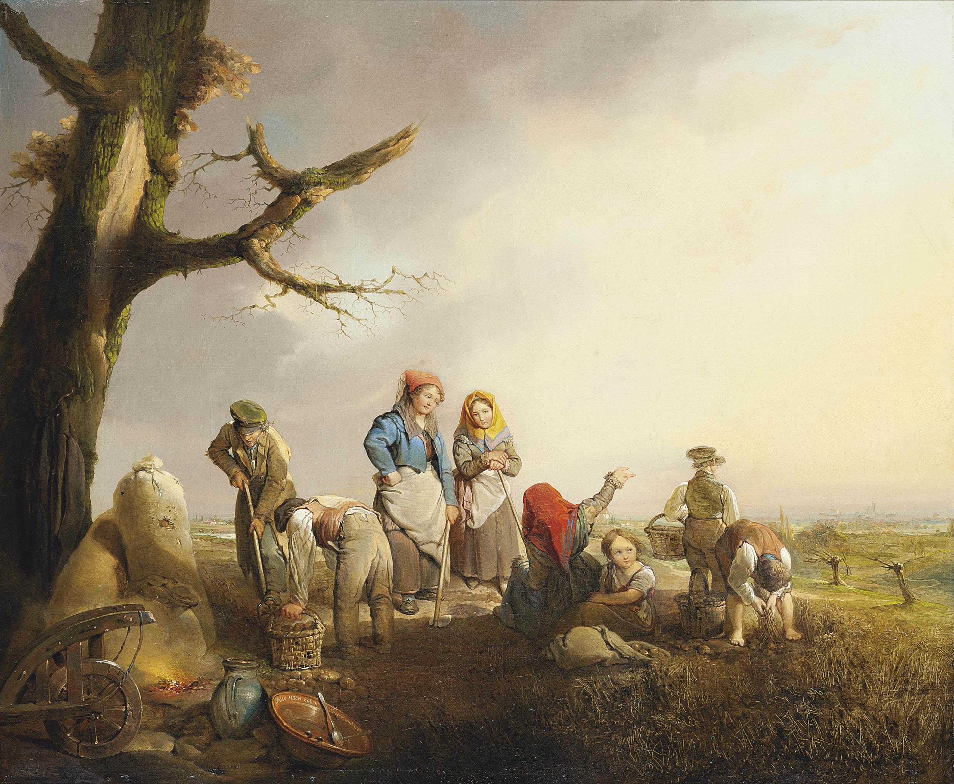 Friedrich Otto Georgi (German, 1819-1874) , The potato pickers | Christie's