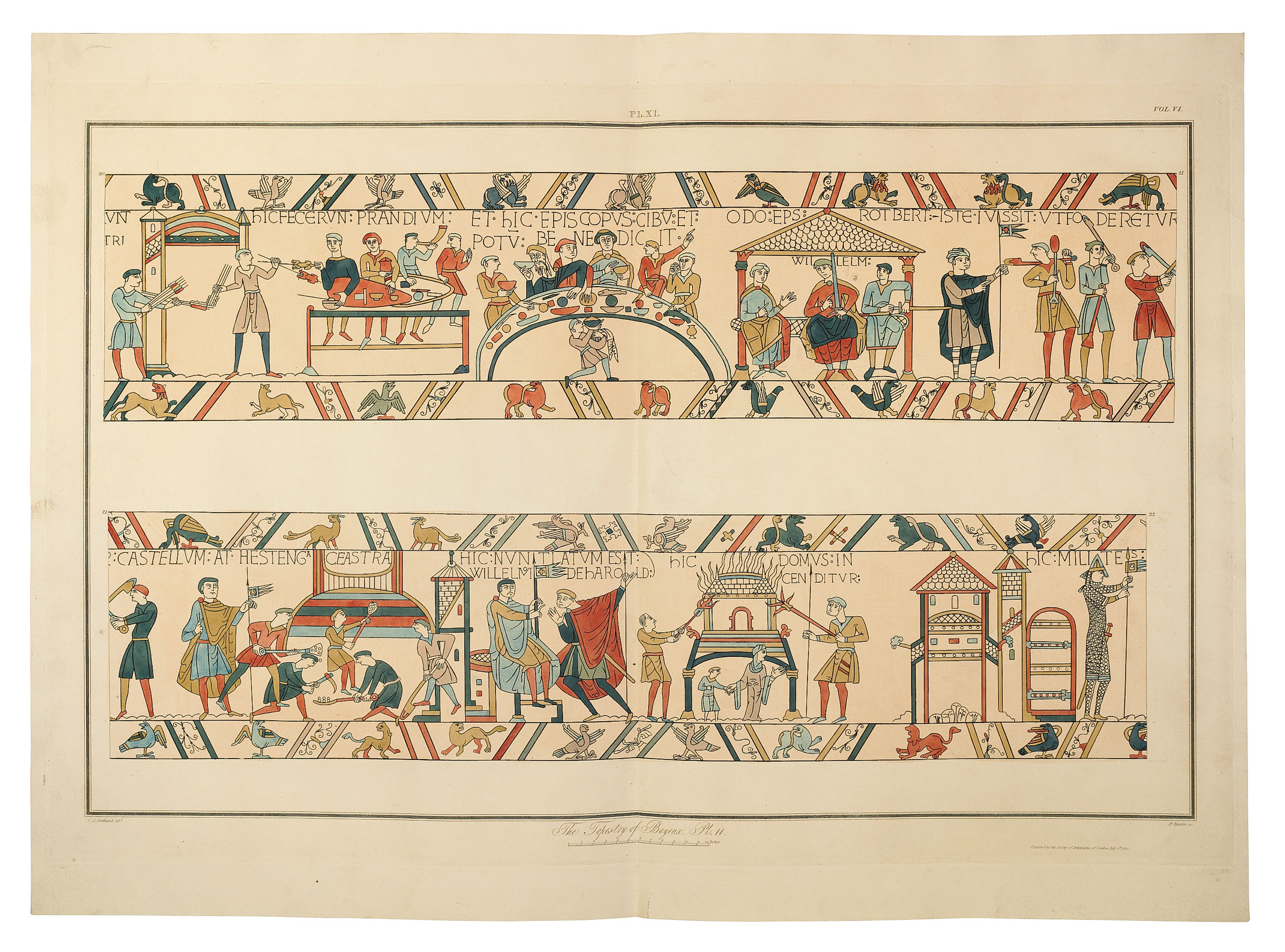 [SOCIETY OF ANTIQUARIES (publisher)]. 17 handcoloured doublepage