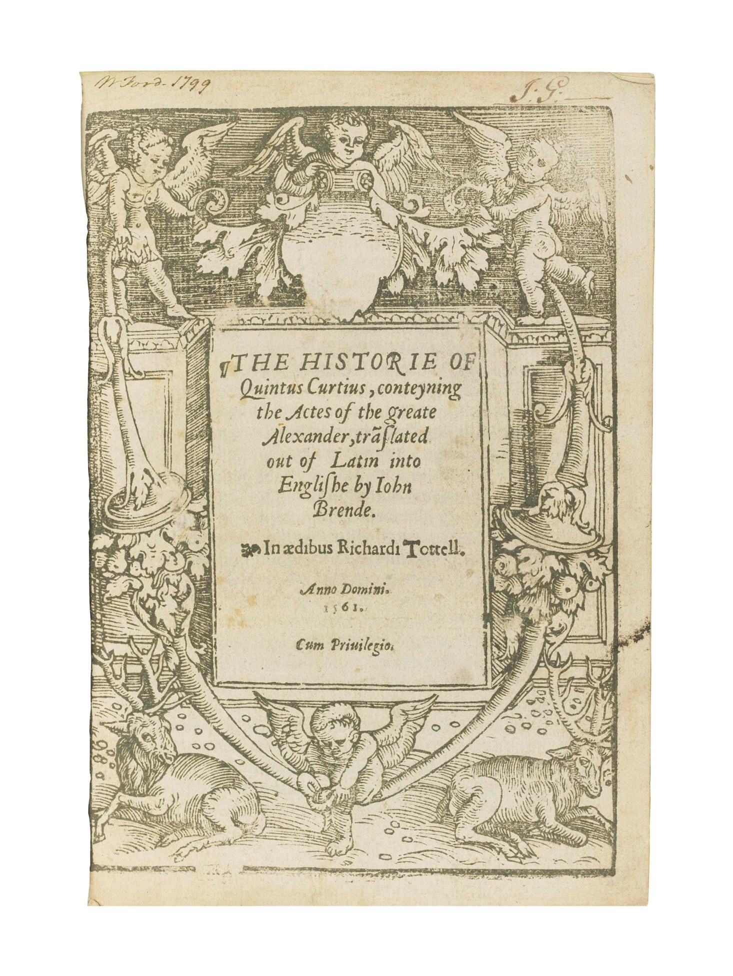 CURTIUS RUFUS, Quintus (d. 53). The Historie of Quintus Curtius