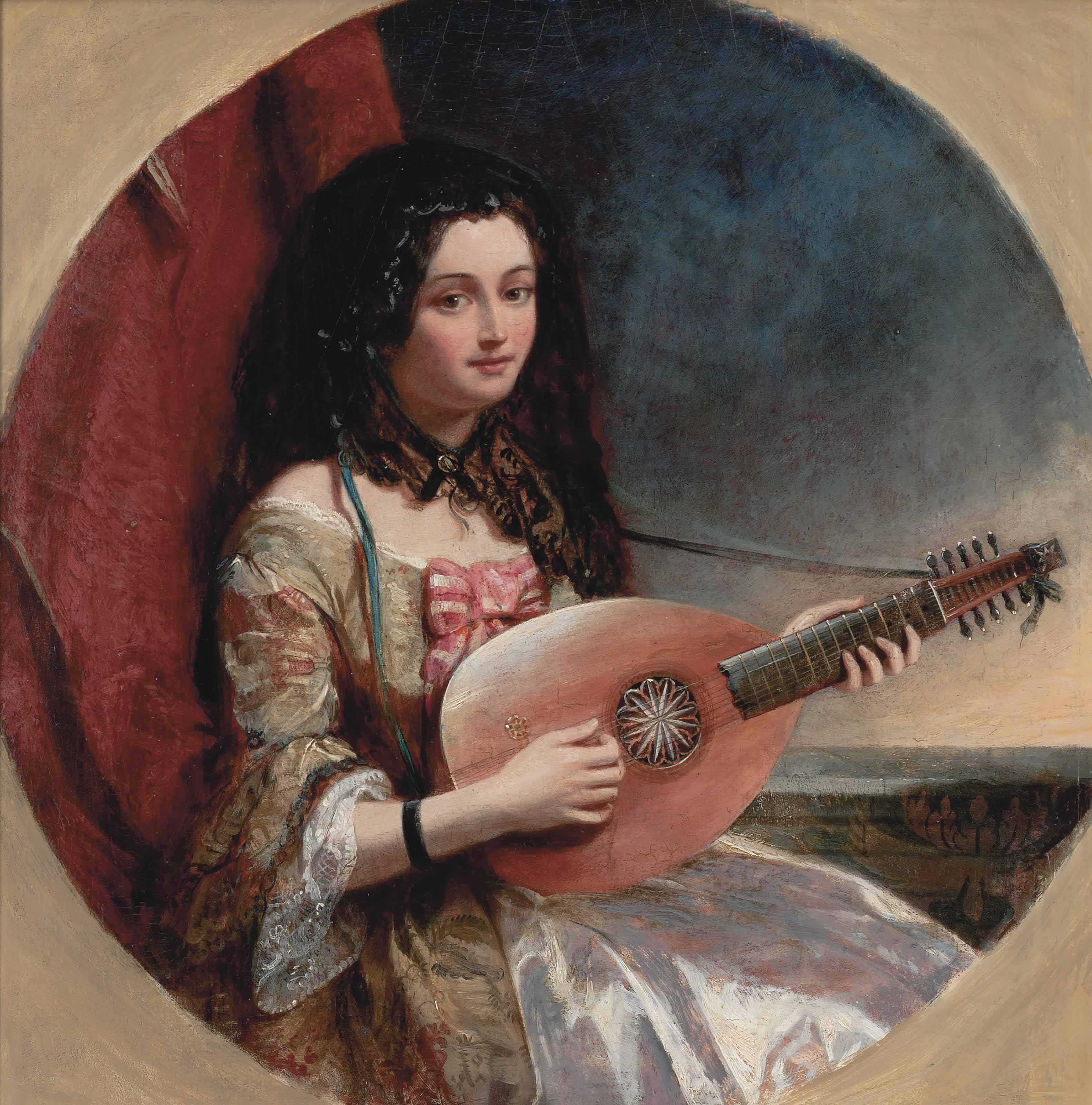 John Dawson Watson R W S R B A 1832 1899 The Lute Player