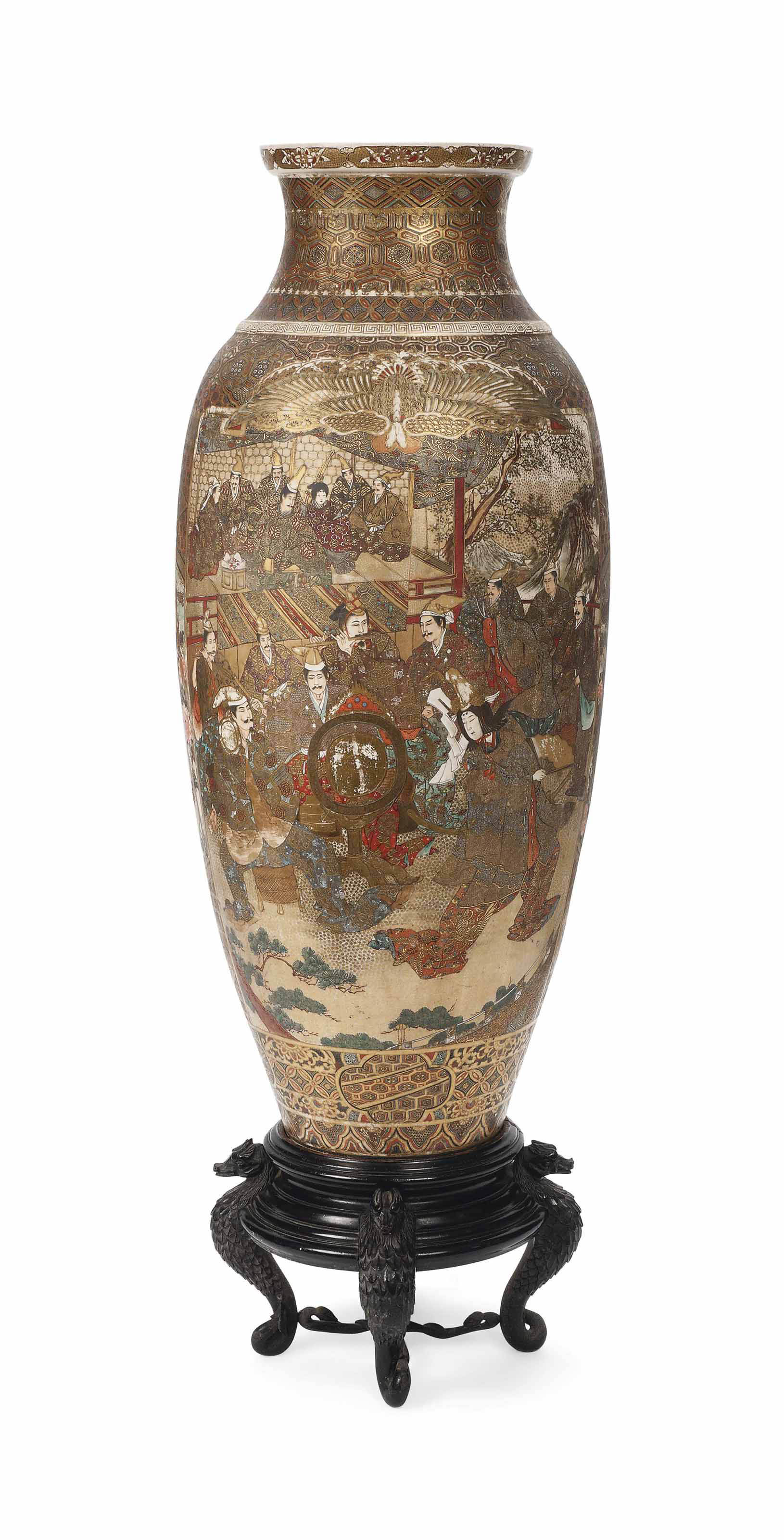 A Large Japanese Satsuma Vase , MEIJI PERIOD (LATE 19TH CENTURY