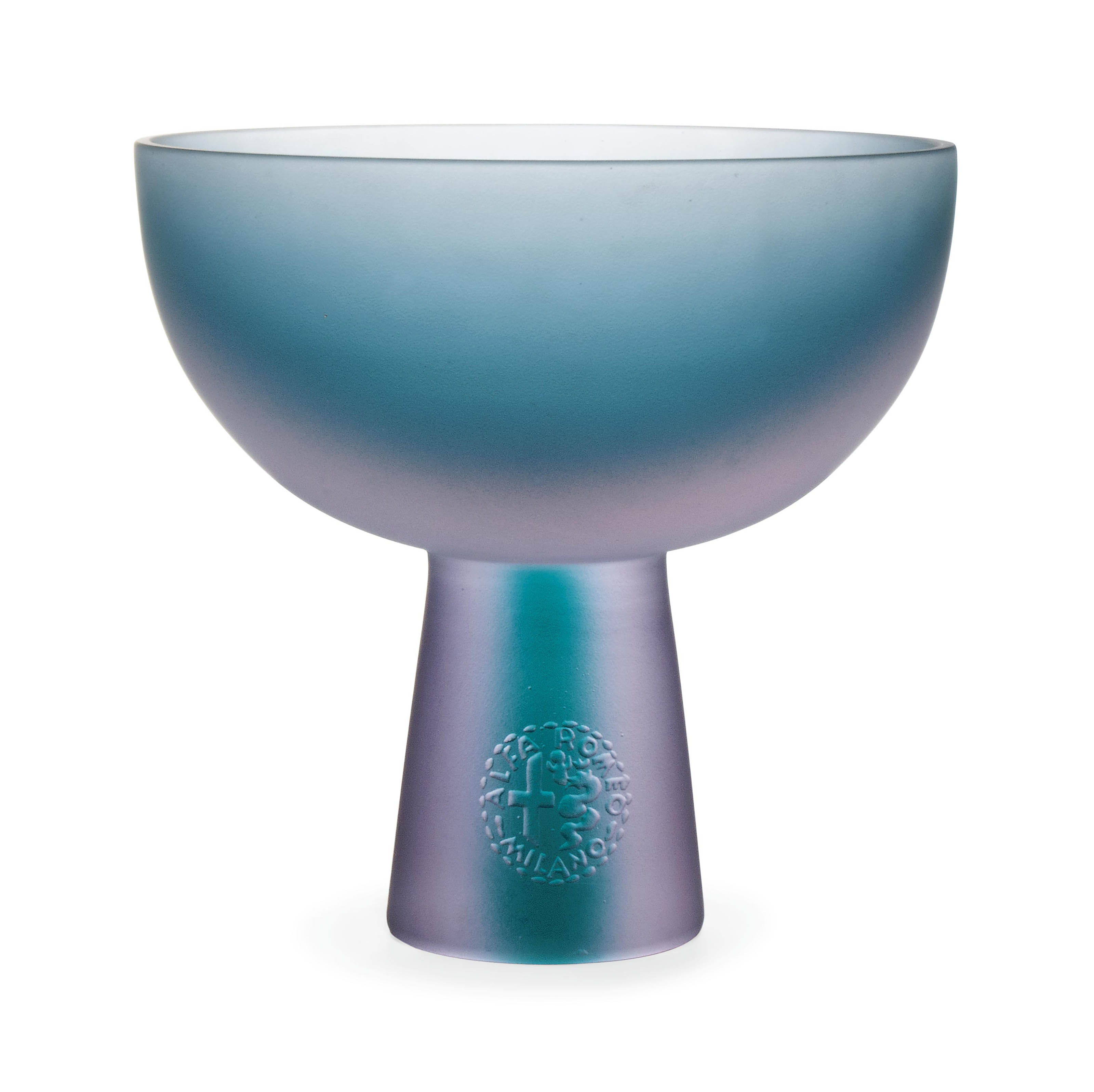 A Flavio Poli Alfa Romeo Dichroic Glass Stemmed Bowl