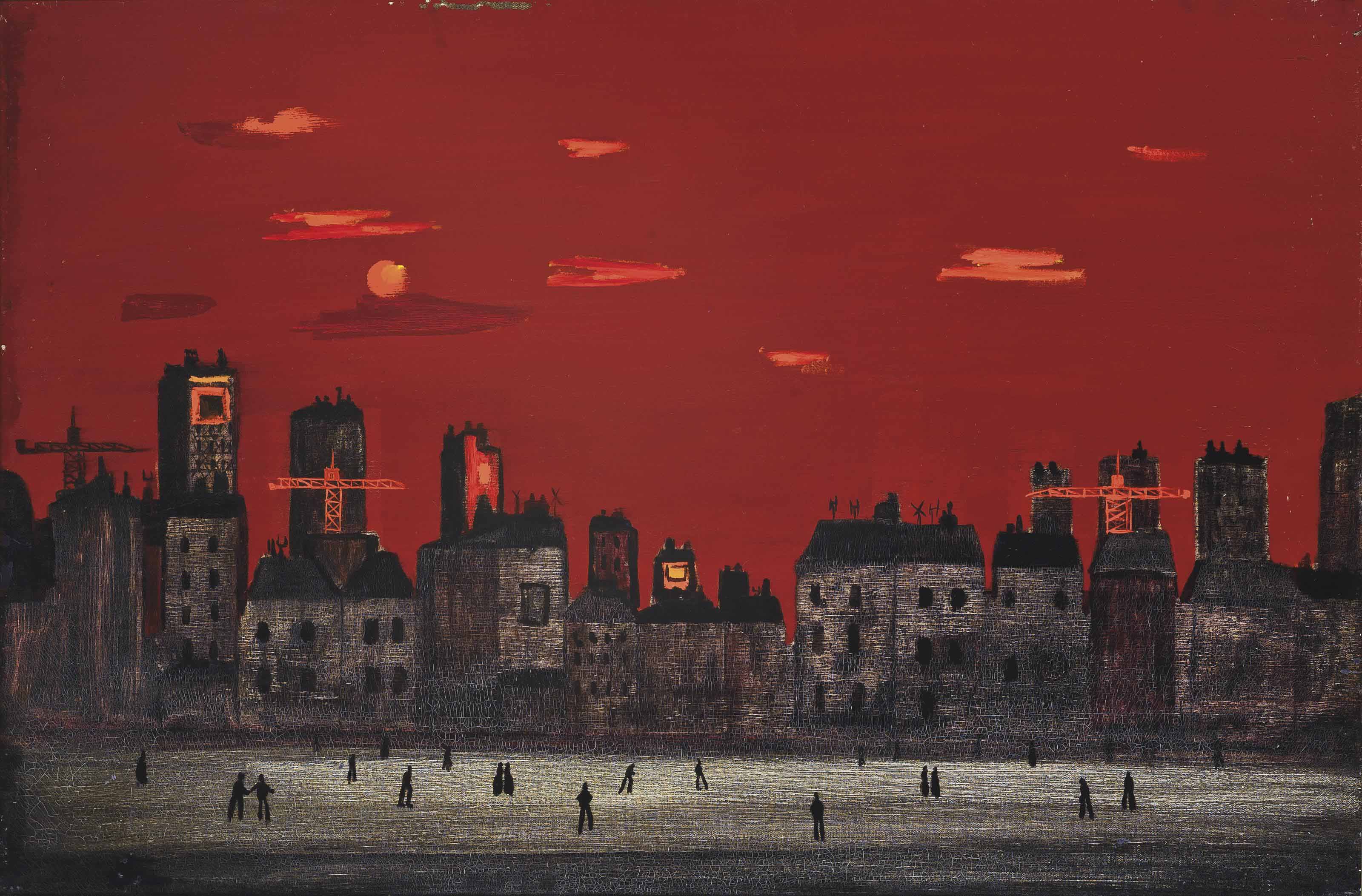 Fred Uhlman (19011985) , Town Under Red Sky Christie's