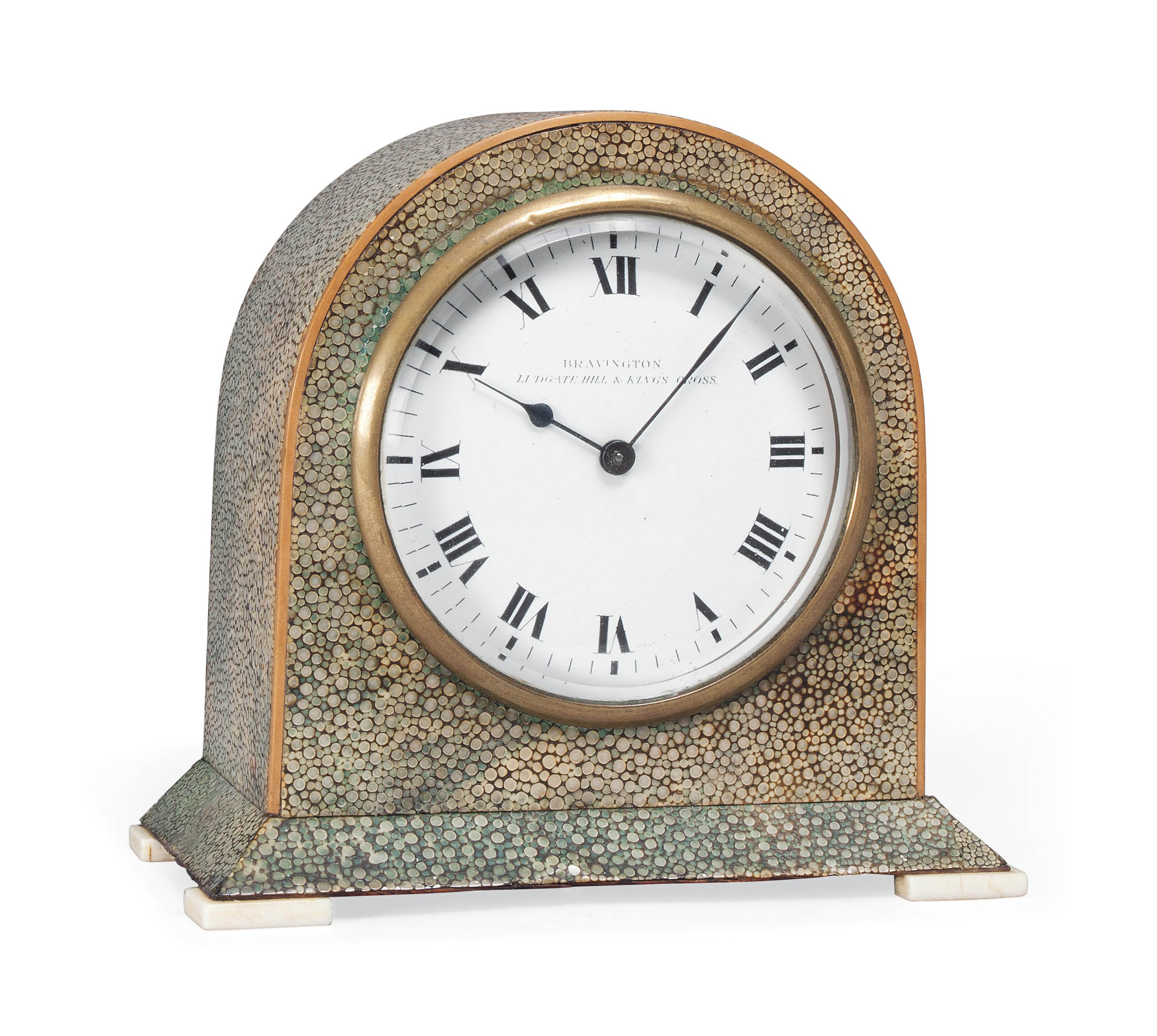 AN ART DECO SHAGREEN AND IVORY DESK CLOCK , CIRCA 1925 Christie's