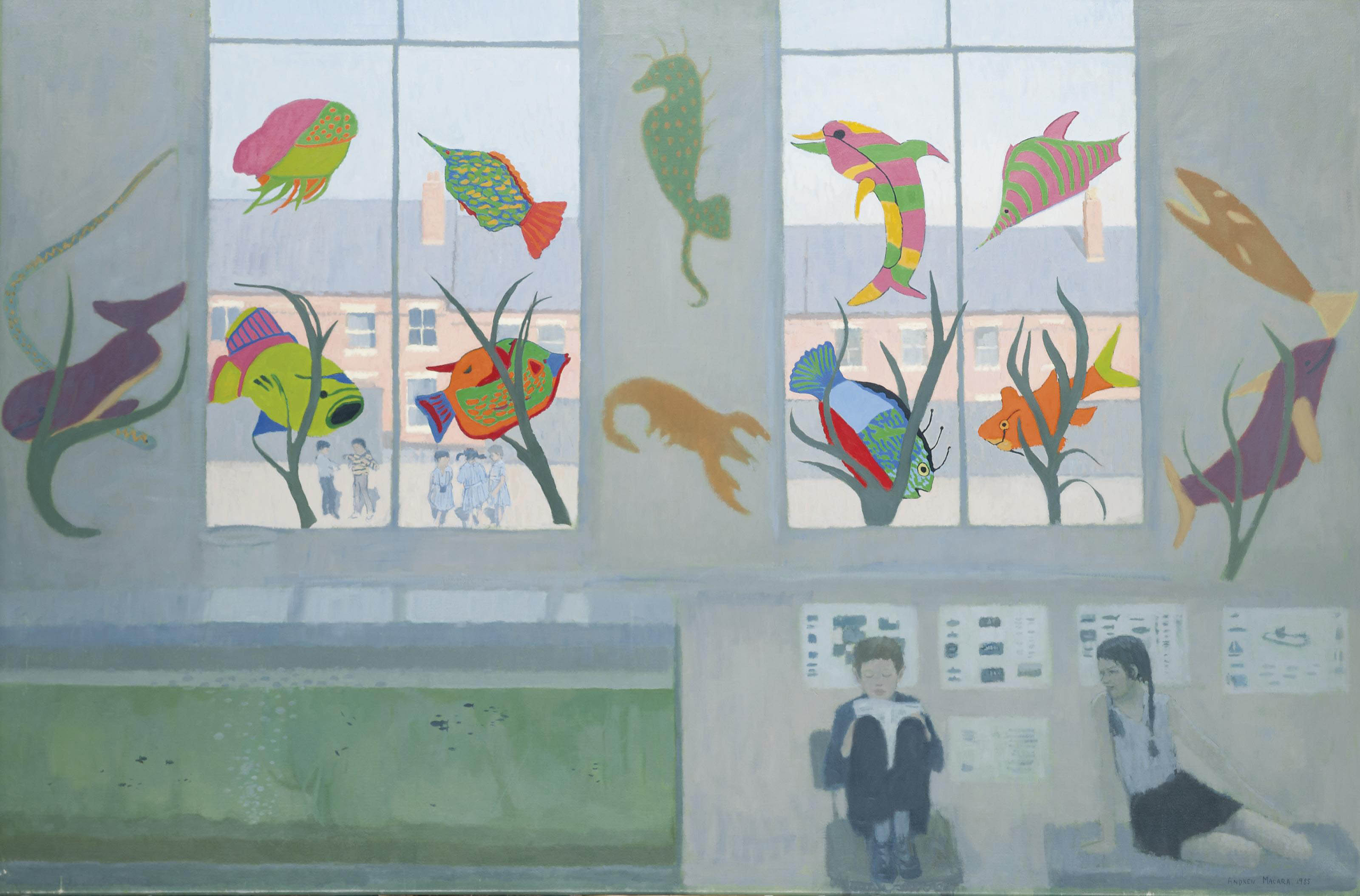 Andrew Macara B 1944 Interior With A Fish Tank 21st