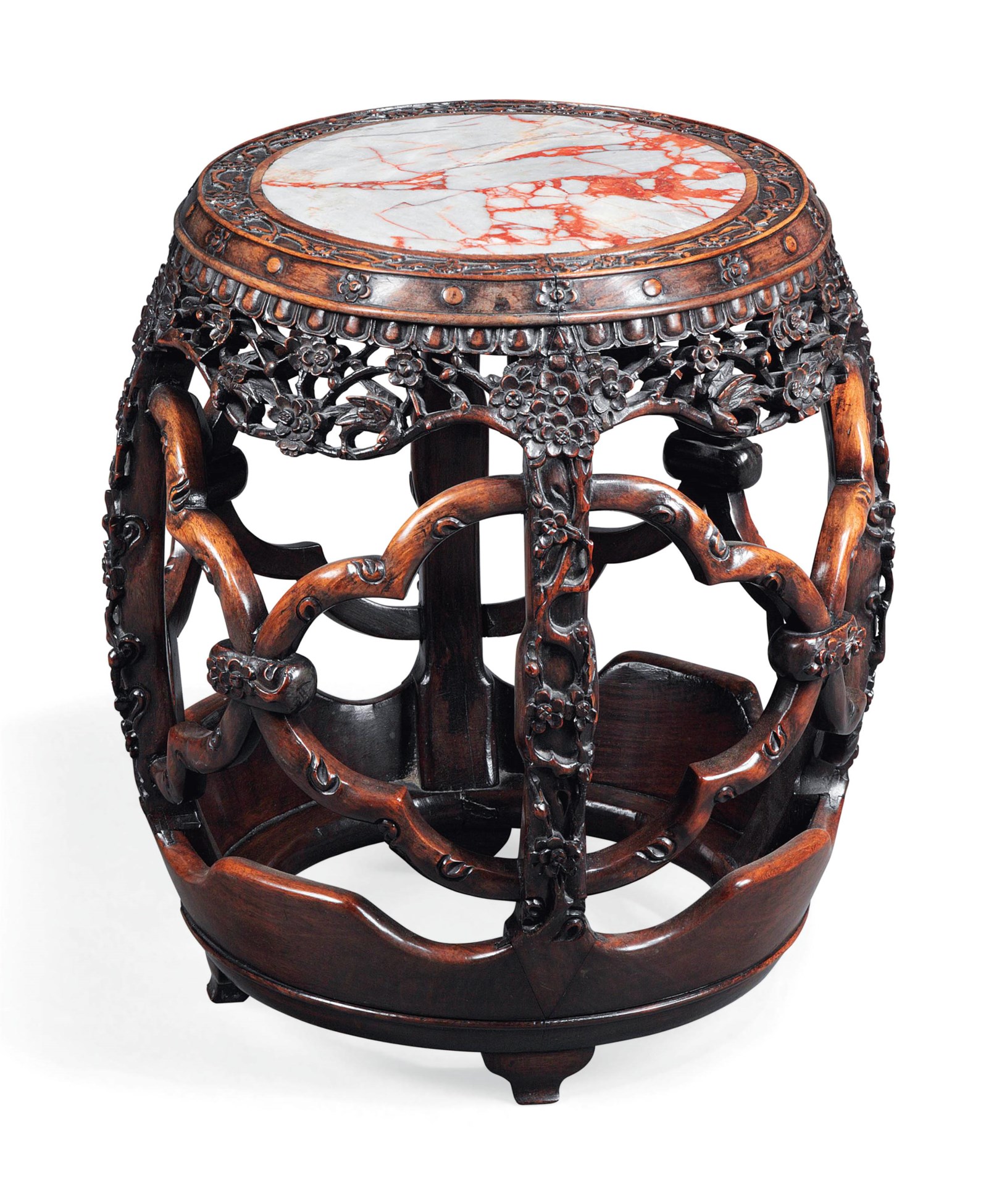 A CHINESE HARDWOOD DRUM STOOL , LATE 19TH EARLY 20TH CENTURY Christie's