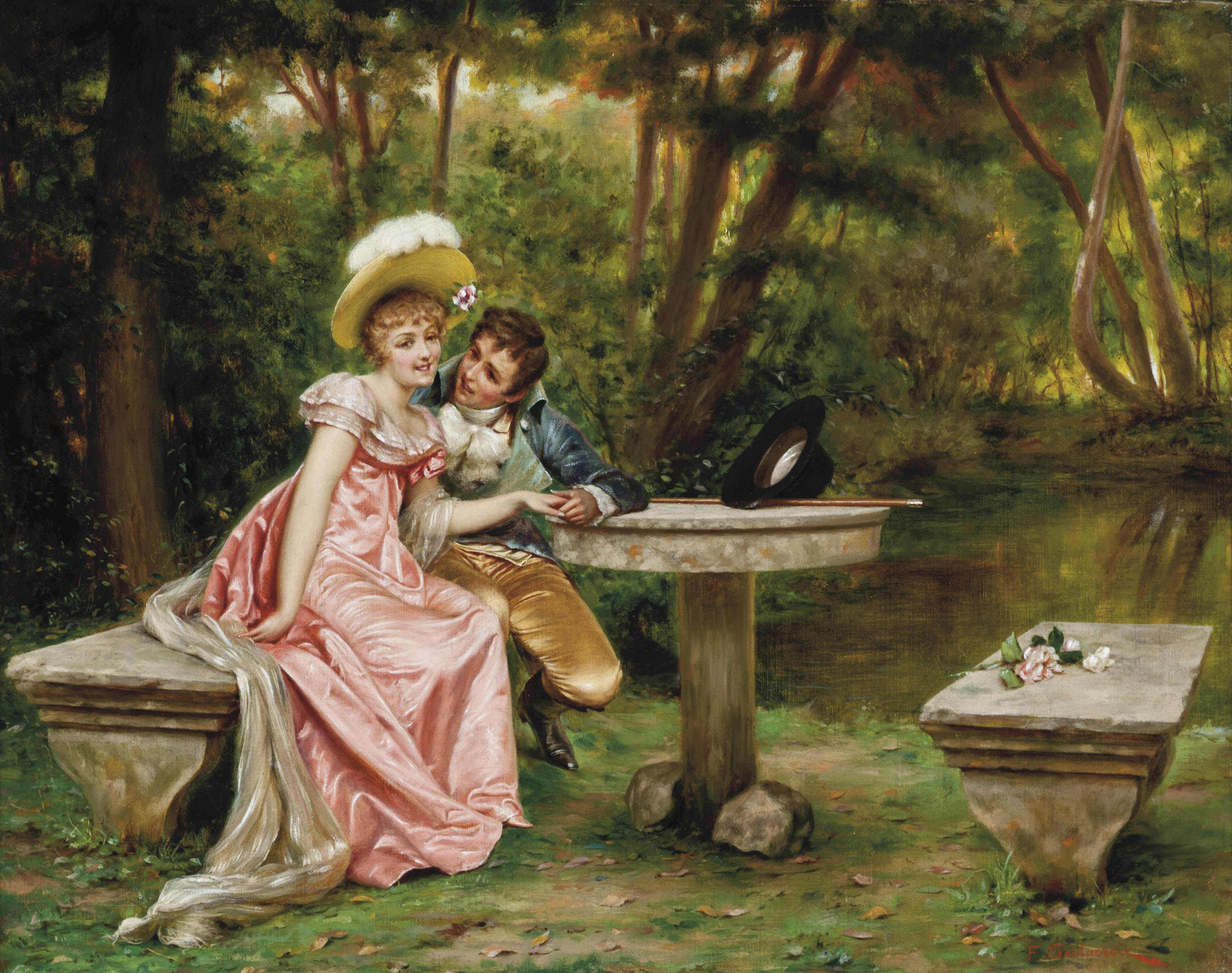 Frédéric Soulacroix (FRENCH, 18581933) , The lover's tryst Christie's