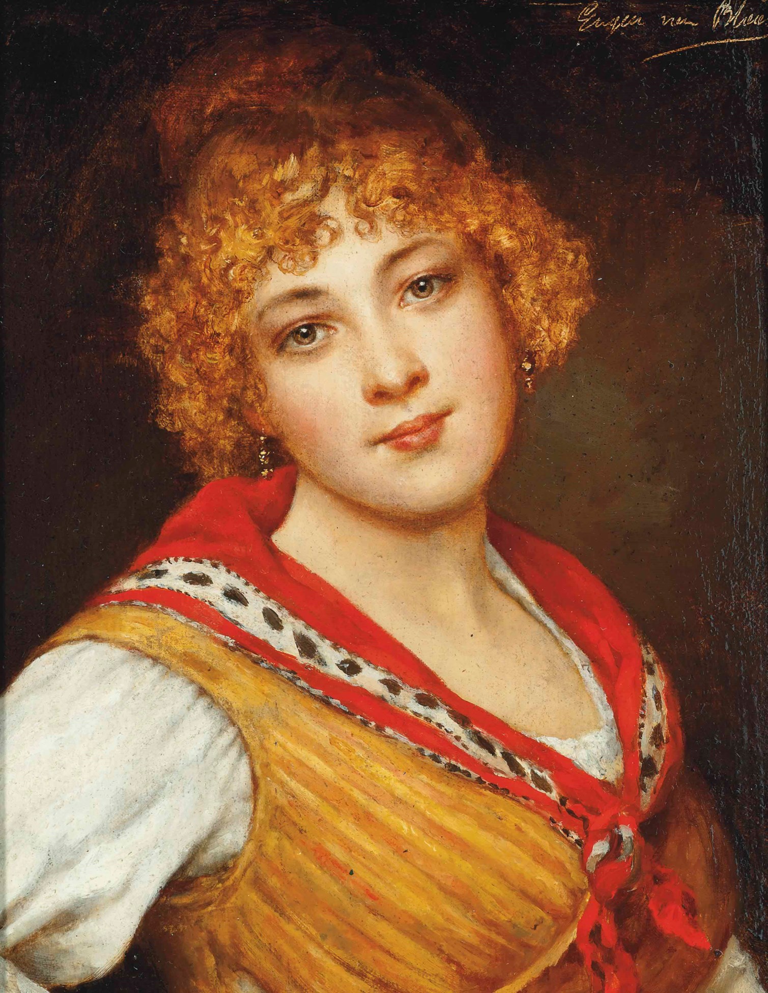 Eugen von Blaas (Austrian, 18431932) , A young beauty