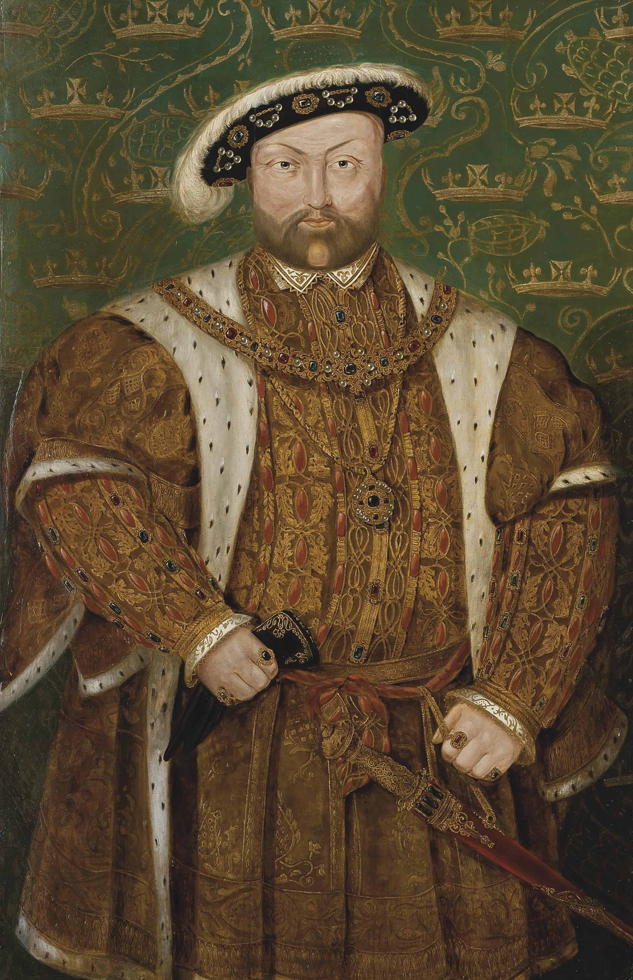 Manner Of Hans Holbein The Younger Portrait Of King Henry Viii