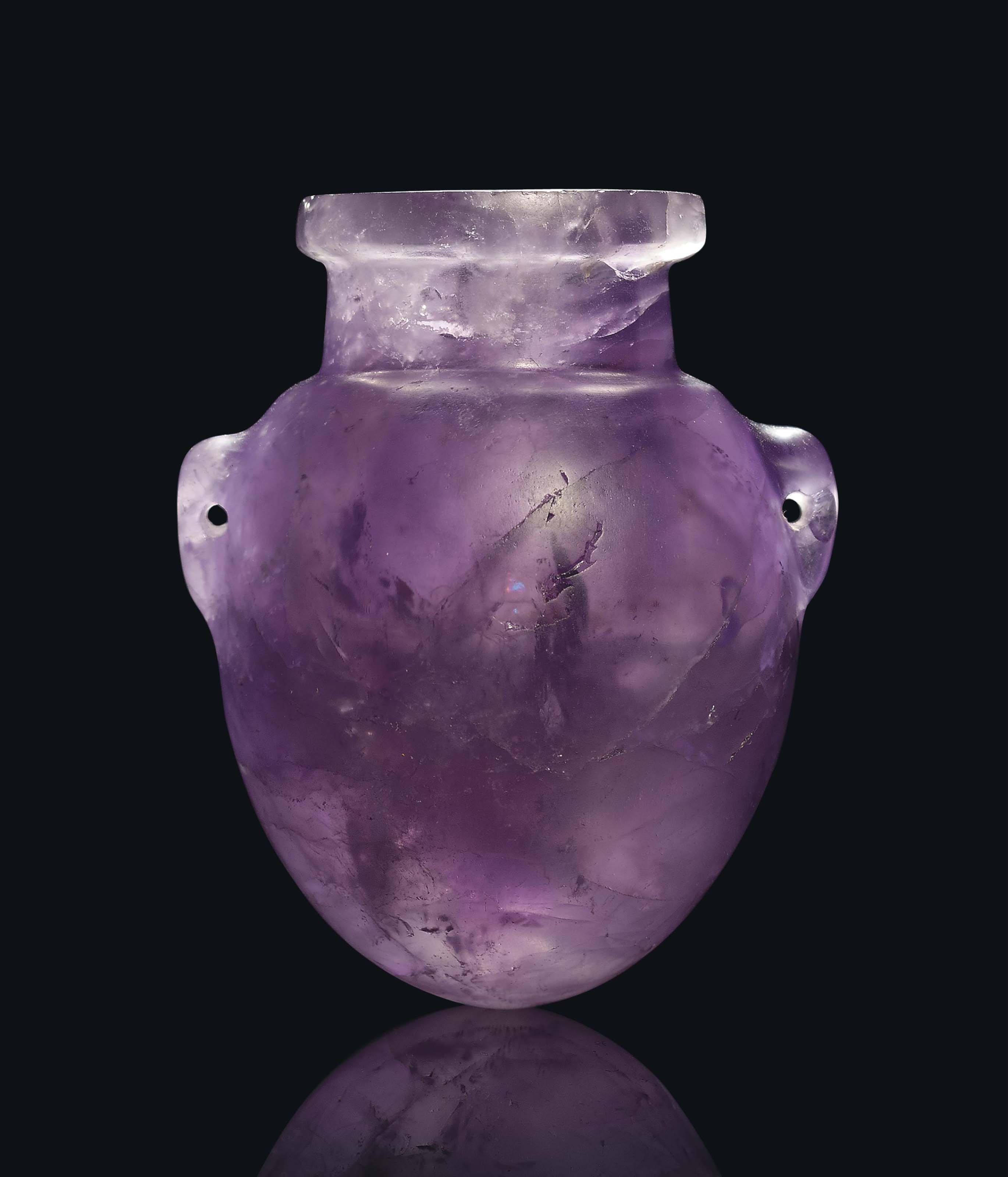 A NEOASSYRIAN AMETHYST VASE , CIRCA 8TH CENTURY B.C. Christie's