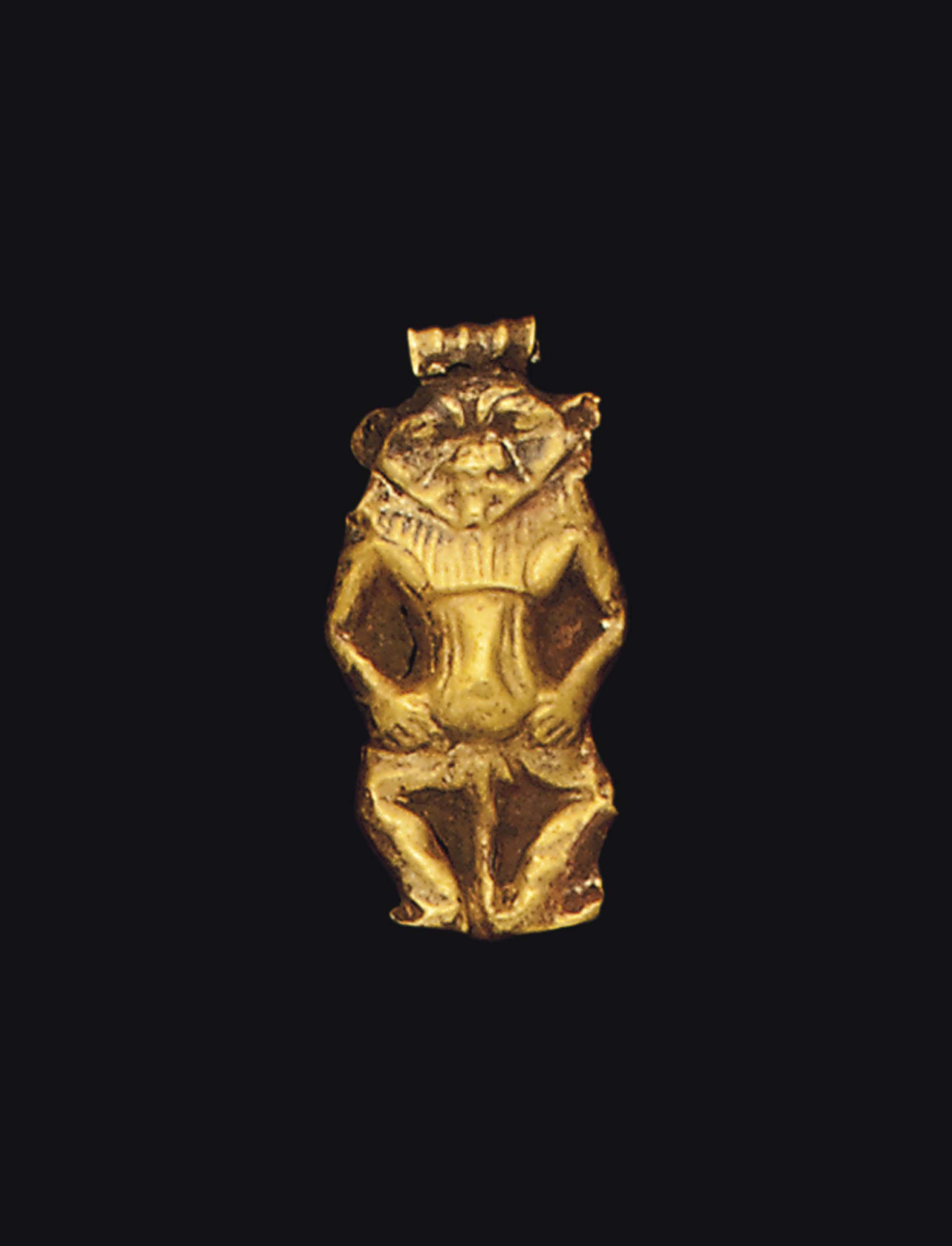 AN EGYPTIAN GOLD BES AMULET , NEW KINGDOM TO THIRD INTERMEDIATE PERIOD ...