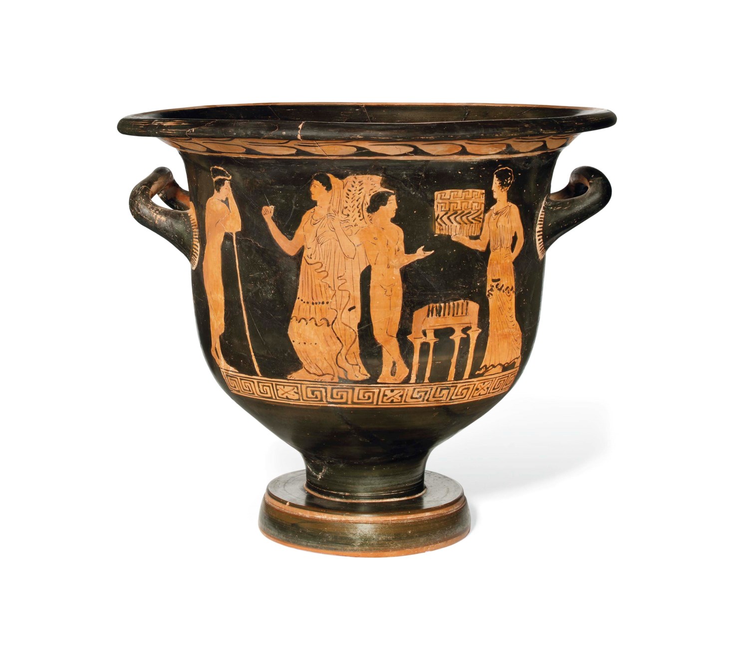 AN APULIAN REDFIGURED BELL KRATER , ATTRIBUTED TO THE DIOSKOUROI