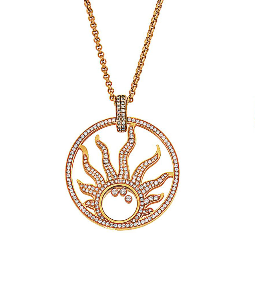 A Happy Diamonds Sun pendant necklace by Chopard Christie s