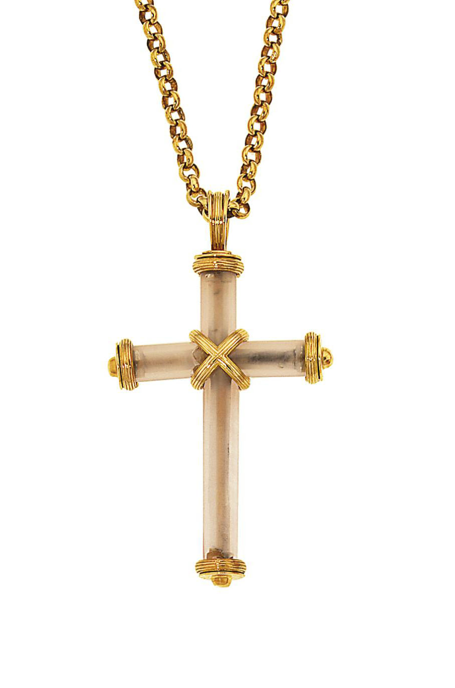 Quartz cross necklace clearance