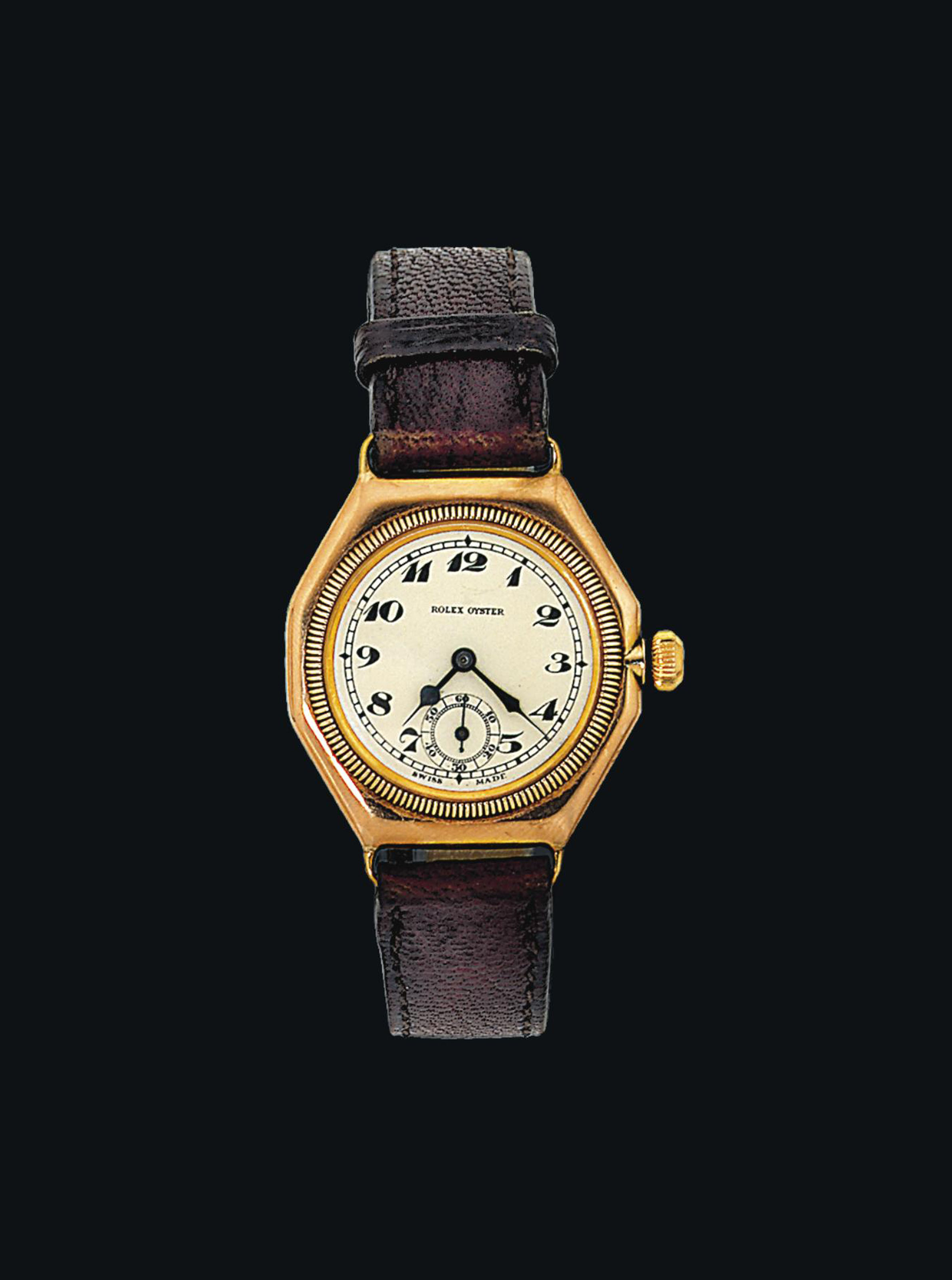 A gold oyster Octagon wristwatch by Rolex Christie s