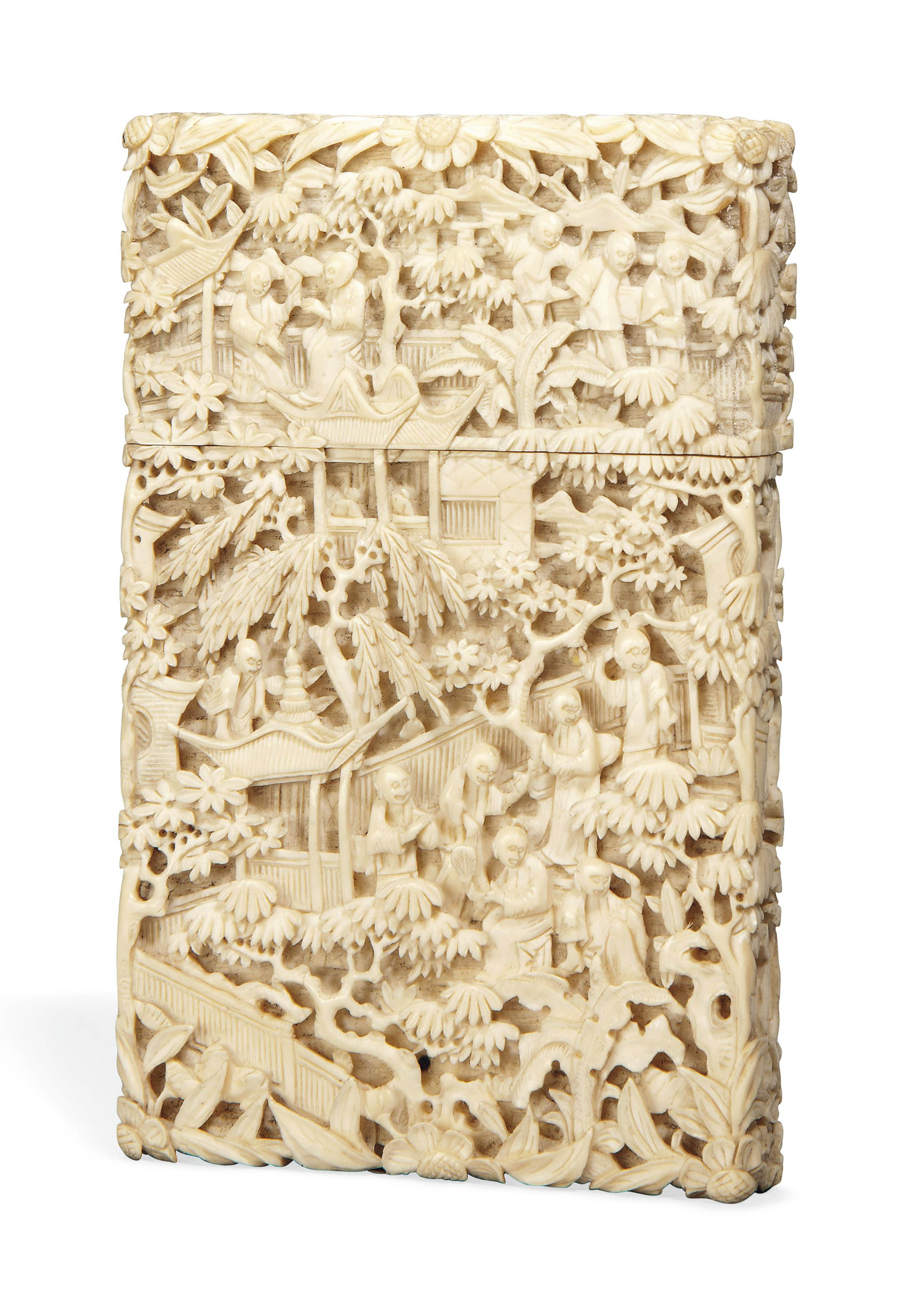 A CHINESE IVORY CARVED CARD CASE , 19TH CENTURY Christie's