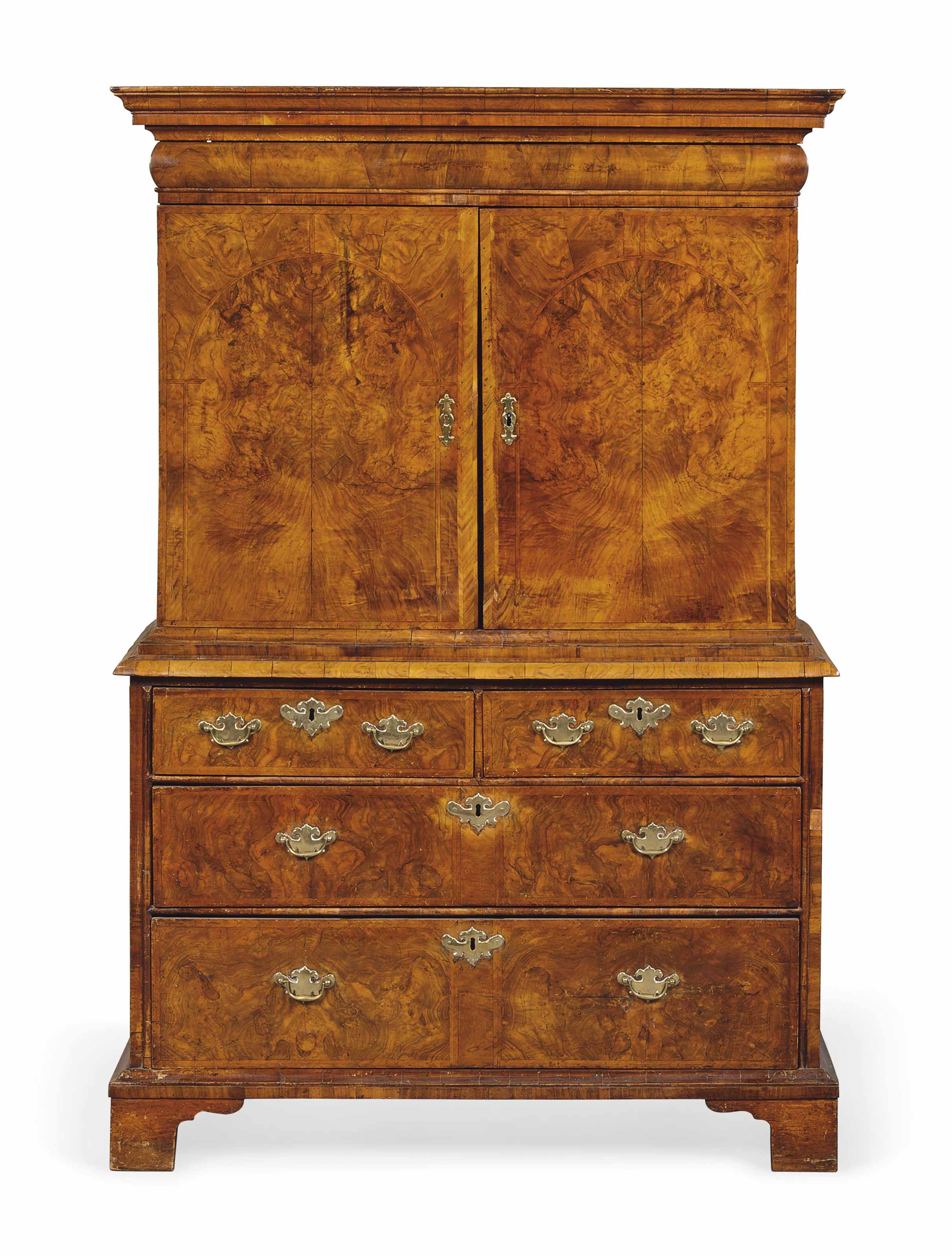 A QUEEN ANNE FIGURED WALNUT , EARLY 18TH CENTURY Christie's