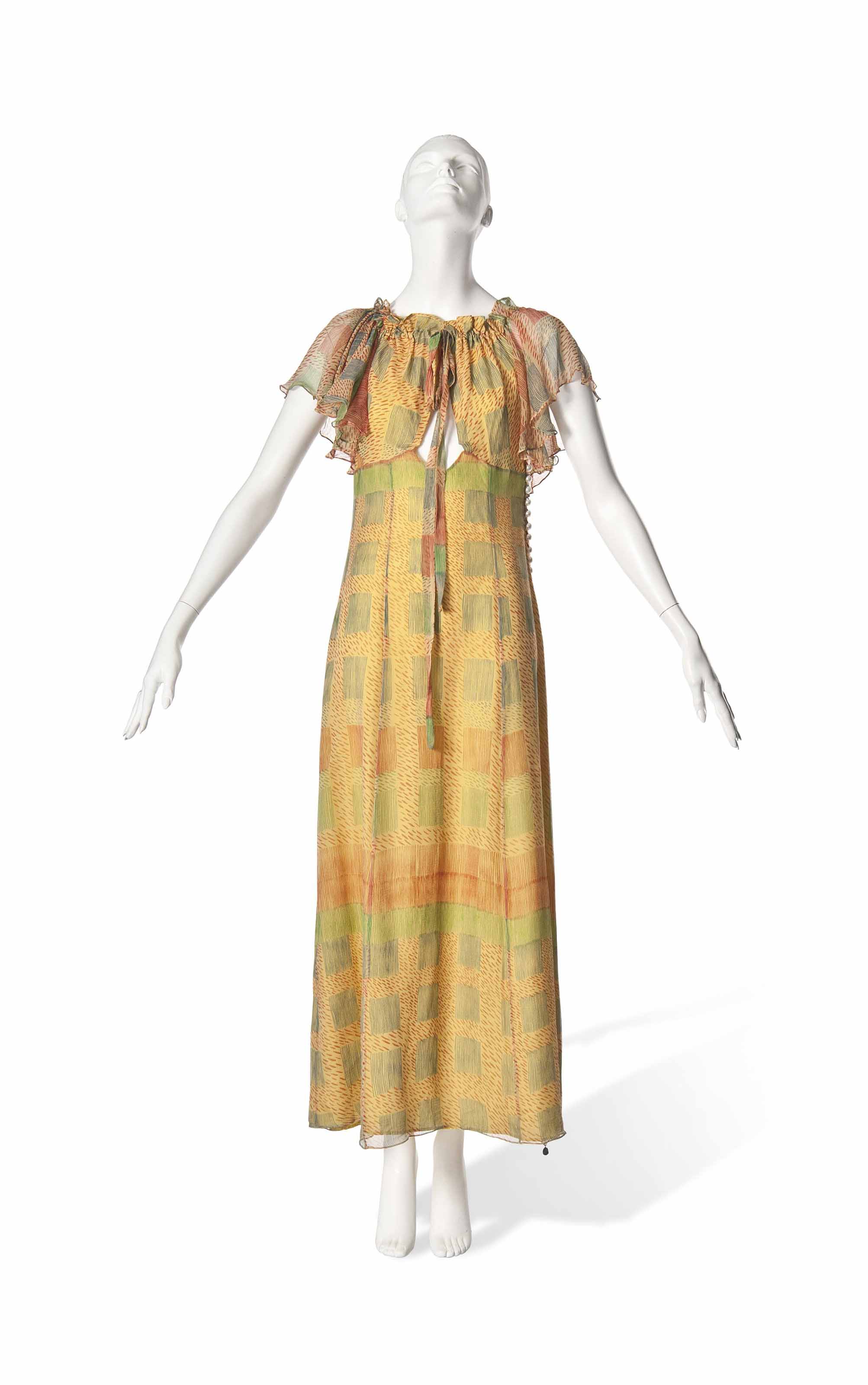 An Ossie Clark And Celia Birtwell Printed Chiffon Off The