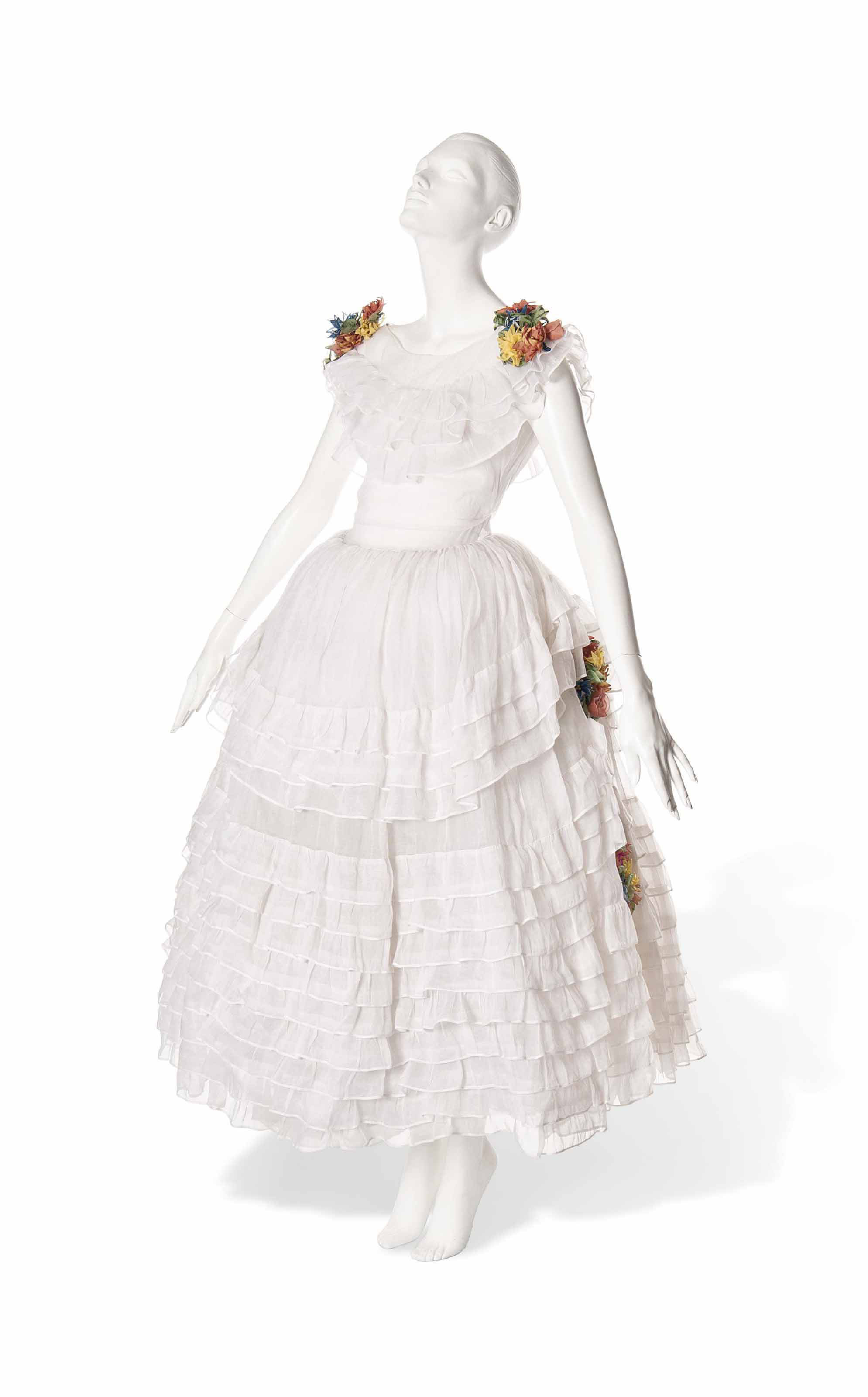 A JEANNE LANVIN ROBE DE STYLE OF WHITE 