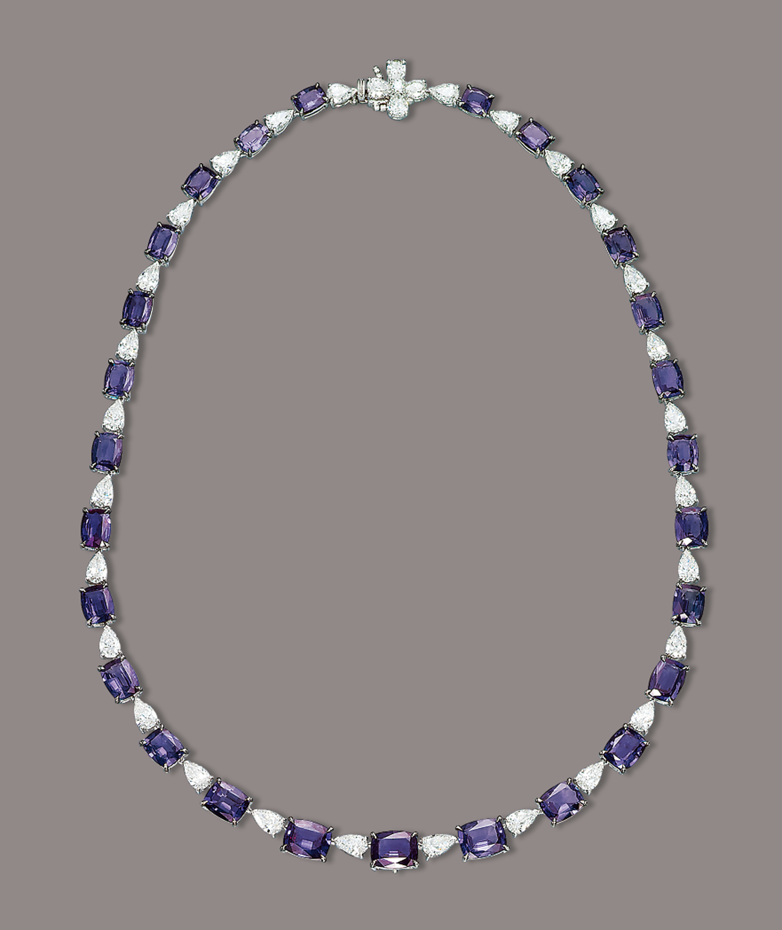 Alexandrite and on sale diamond necklace
