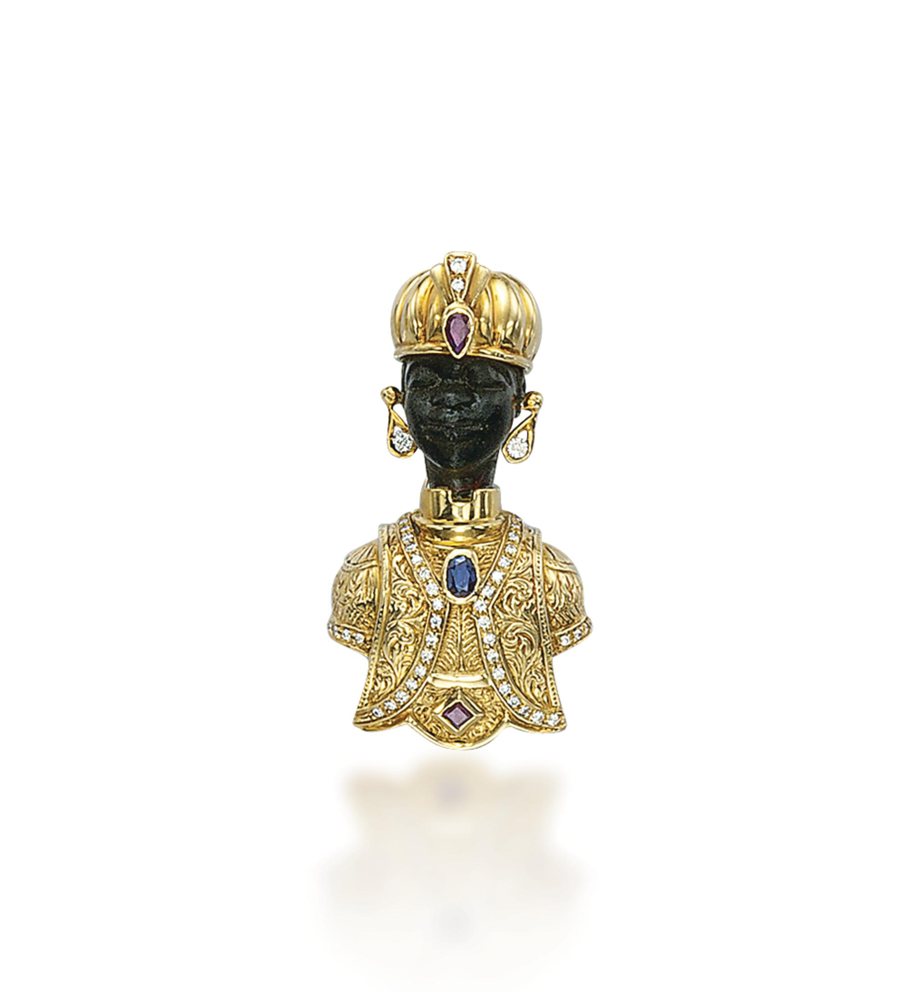 A MULTIGEM BLACKAMOOR BROOCH Christie's