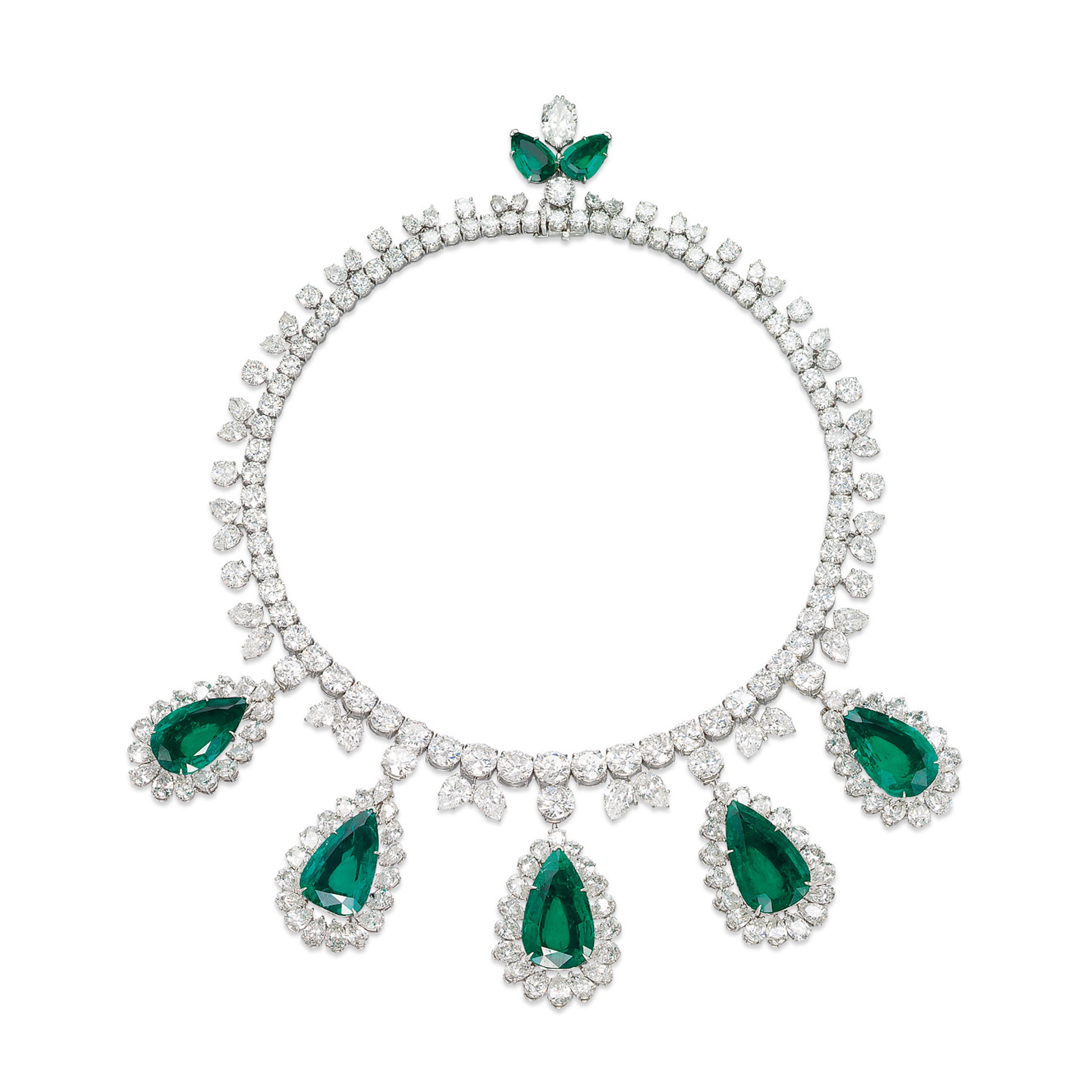 AN EXCEPTIONAL EMERALD AND DIAMOND NECKLACE, BY HARRY WINSTON Christie's