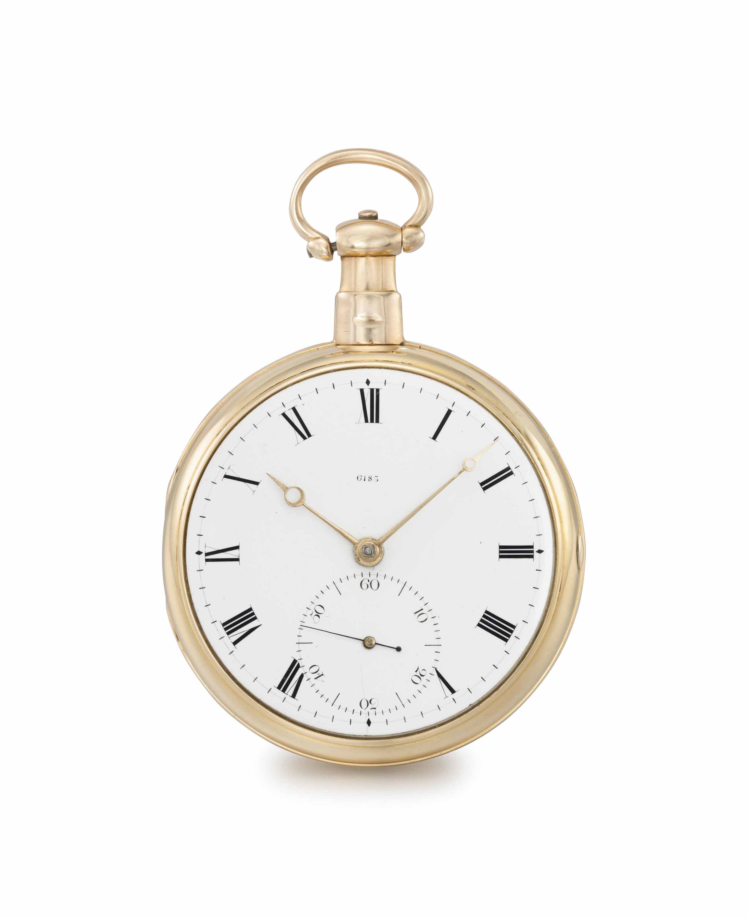 James McCabe. A fine and unusual 18K gold openface pocket chronometer