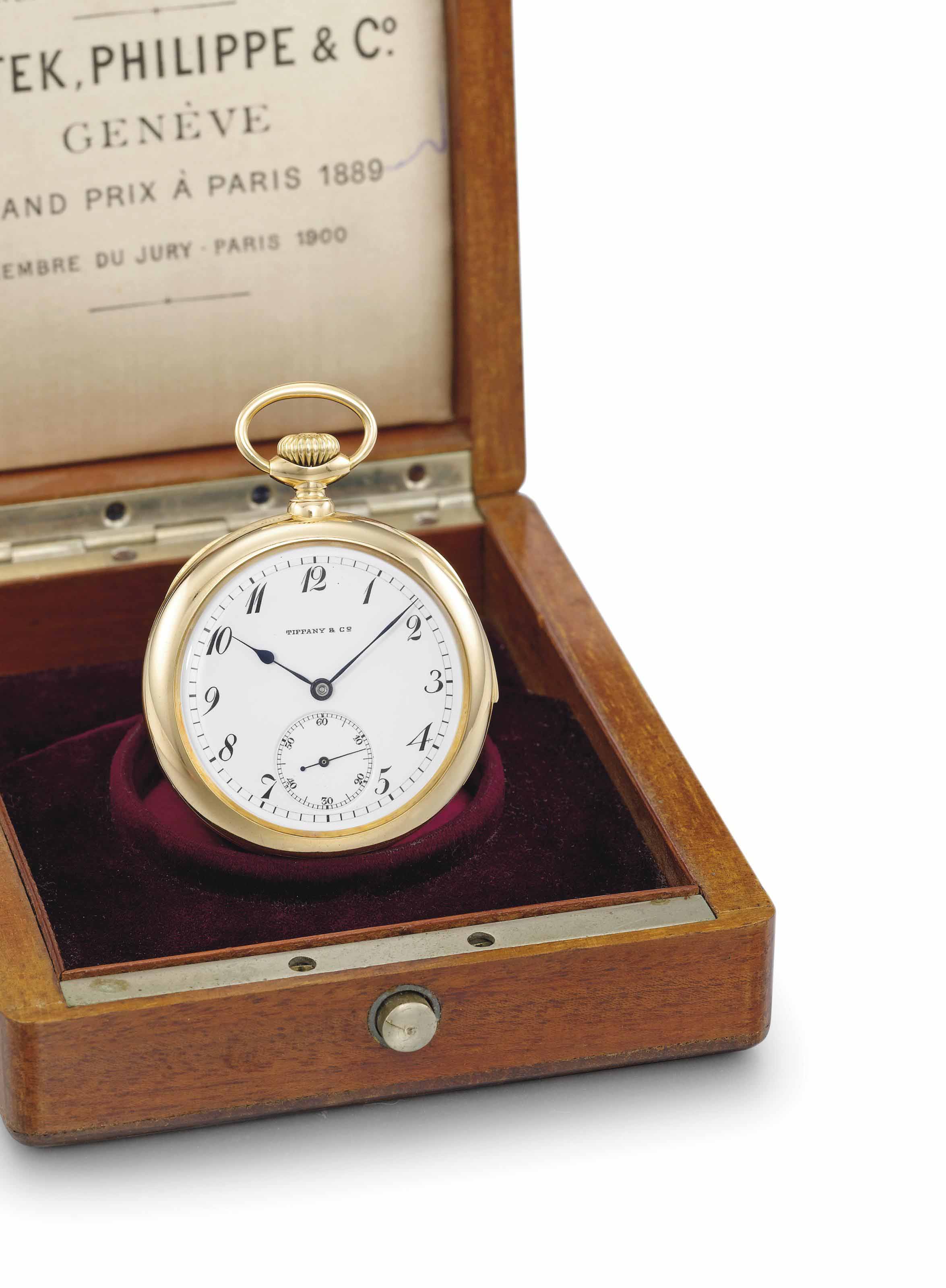 Patek Philippe, made for Tiffany & Co. An 18K gold openface minute