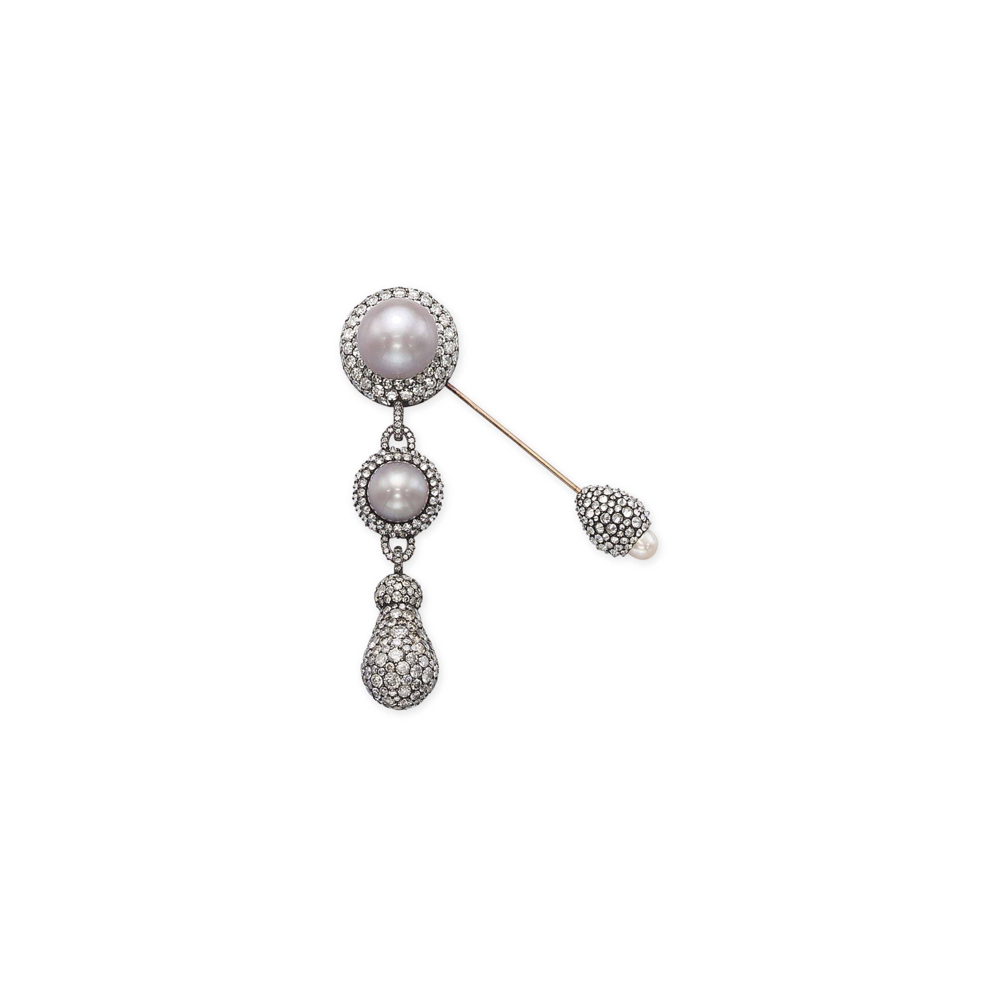 A PEARL AND DIAMOND FIBULA BROOCH, BY JAR Christie's
