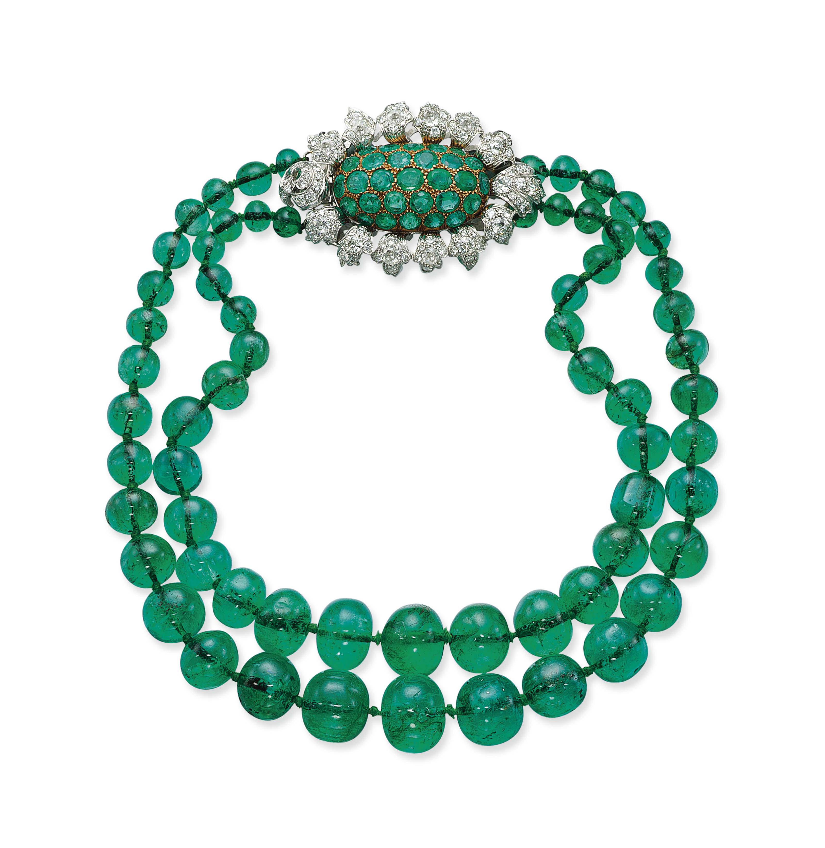 AN EMERALD AND DIAMOND NECKLACE Christie's