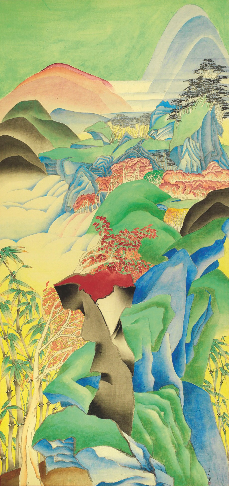 袁旃, 花樹雲山 Christie's