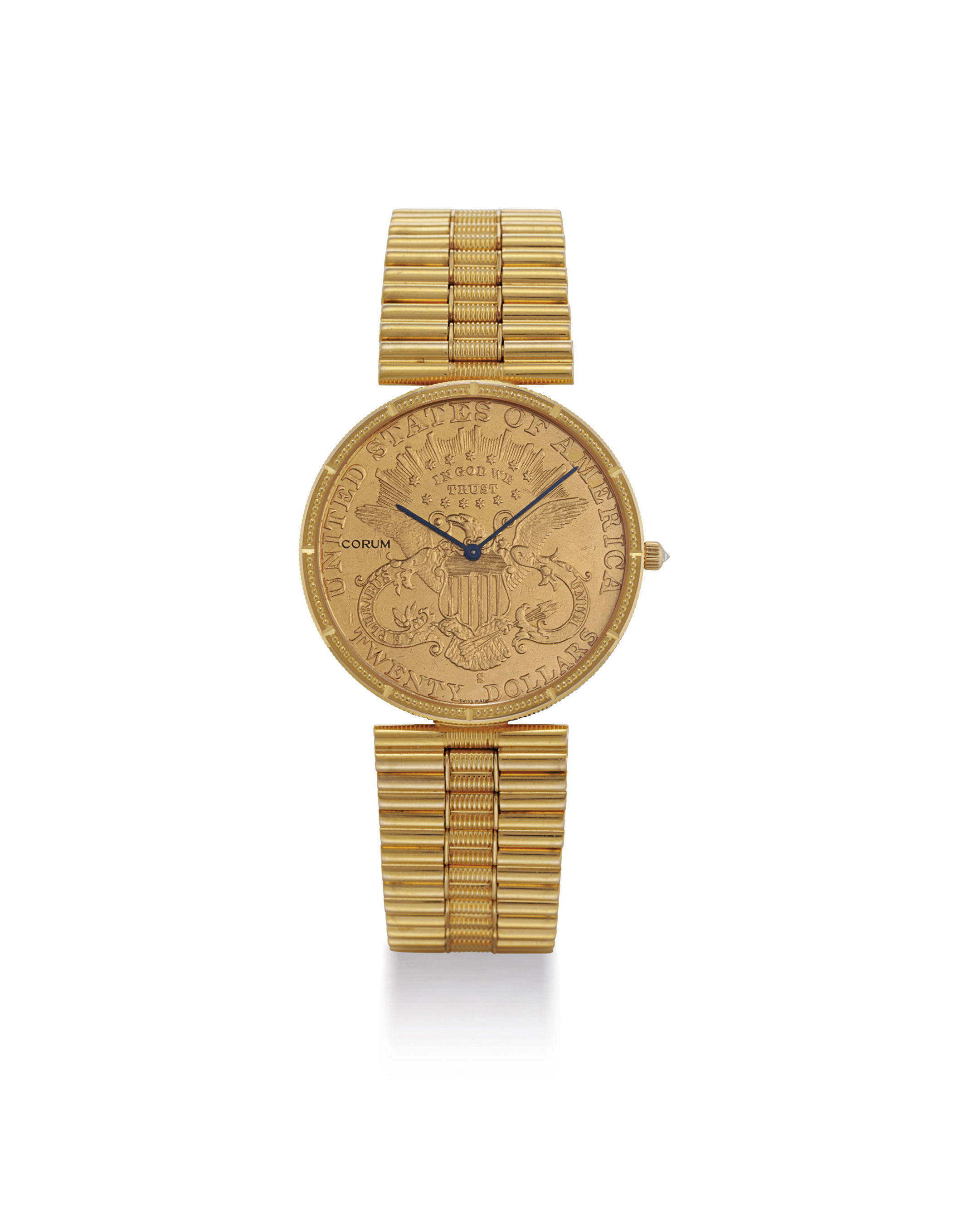 Corum A Lady S 18k Gold Two And A Half Dollar Coin Bracelet Watch