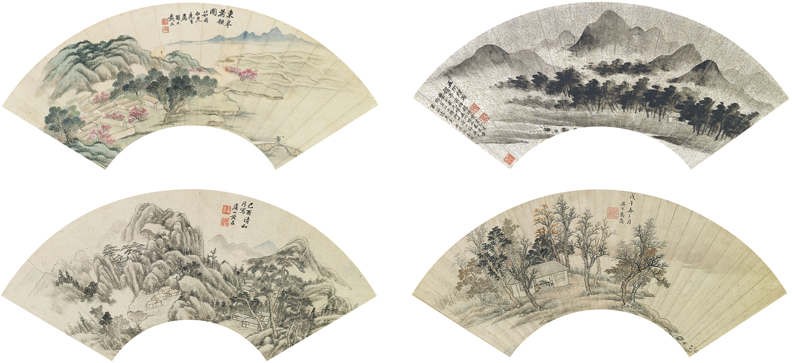 SHEN ZHUO (19TH CENTURY) , 清沈焯花鳥冊設色絹本冊頁十二開| Christie's