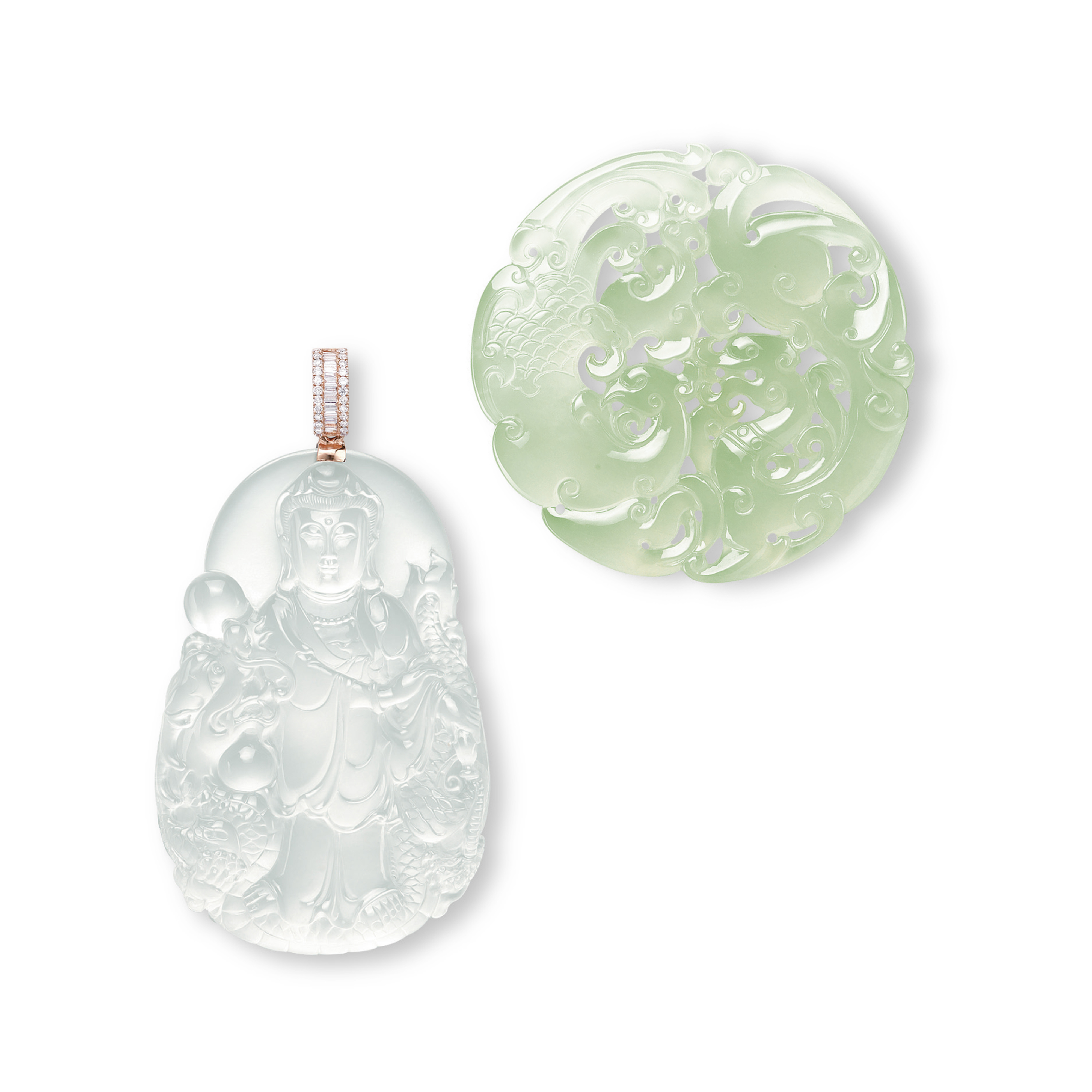 TWO JADEITE PENDANTS Christie's