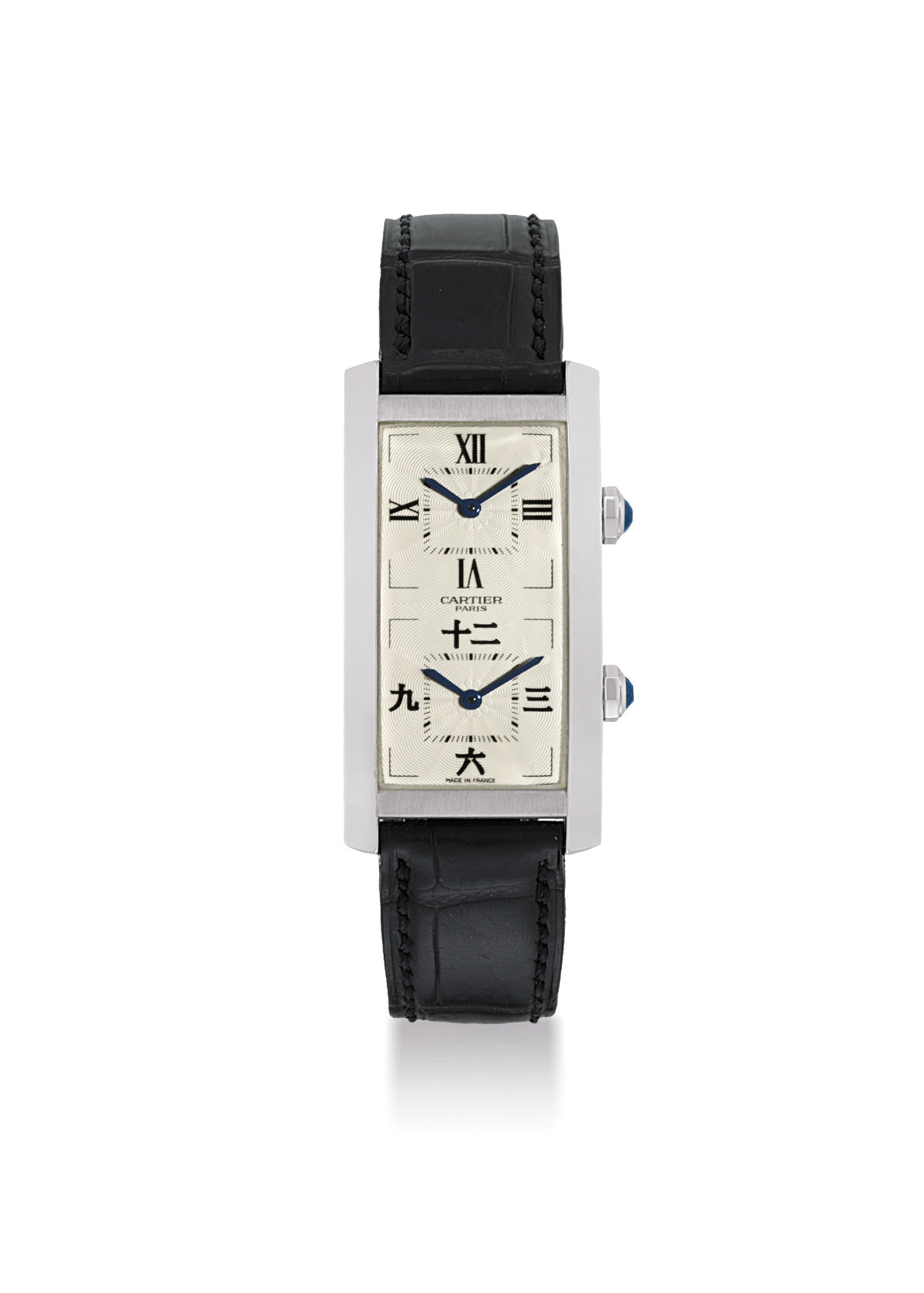 CARTIER. A LADY S ATTRACTIVE AND RARE 18K WHITE GOLD AND DIAMOND