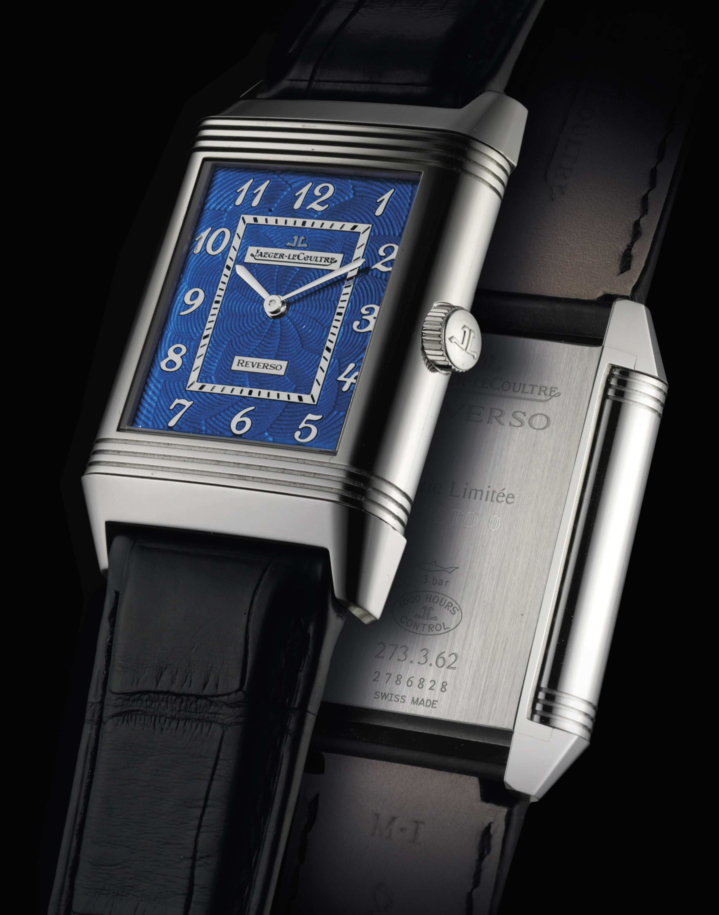 JAEGERLECOULTRE. A FINE, LARGE AND VERY RARE PROTOTYPE REVERSO