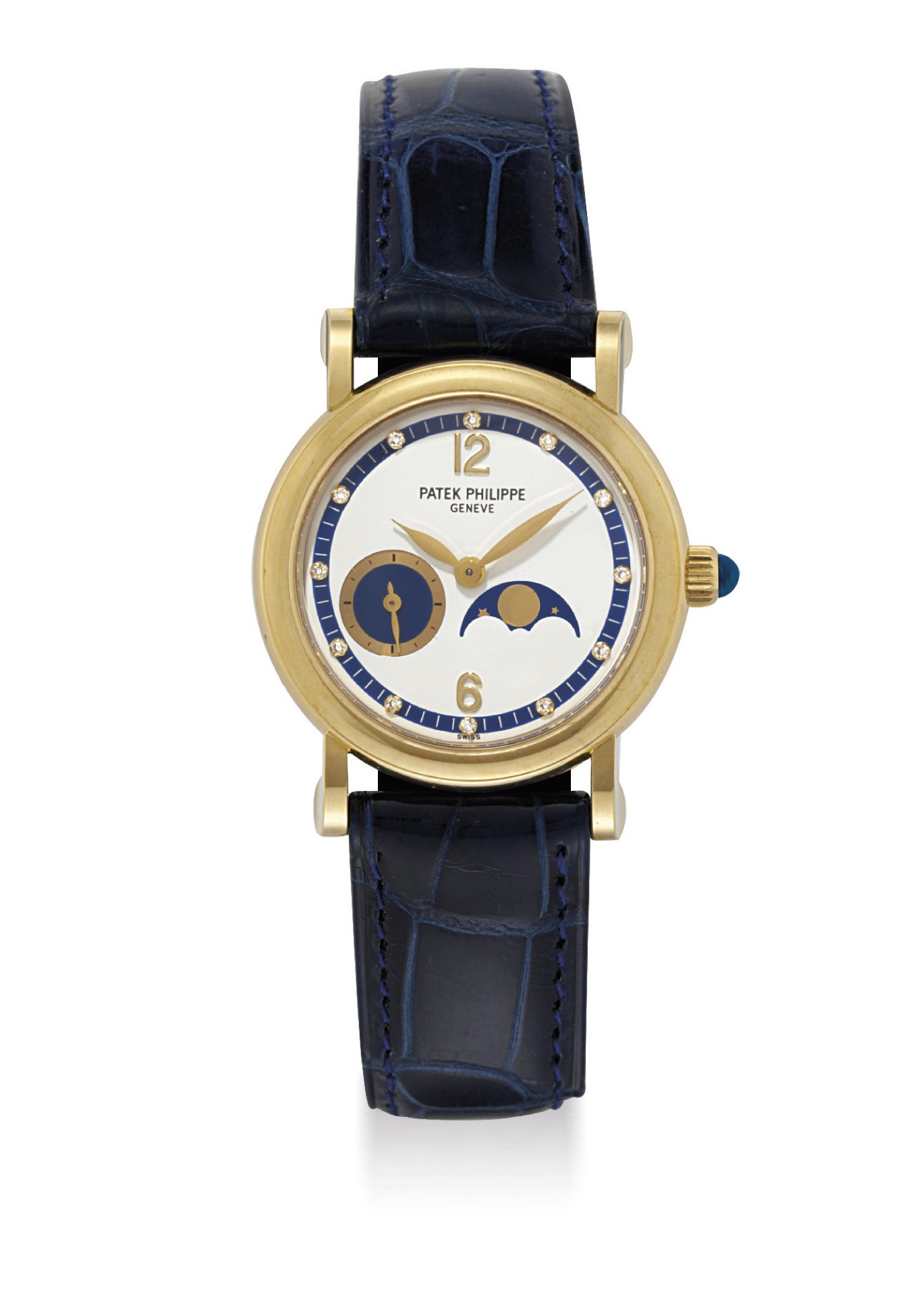 PATEK PHILIPPE. A LADY'S FINE 18K GOLD AND DIAMONDSET WRISTWATCH WITH