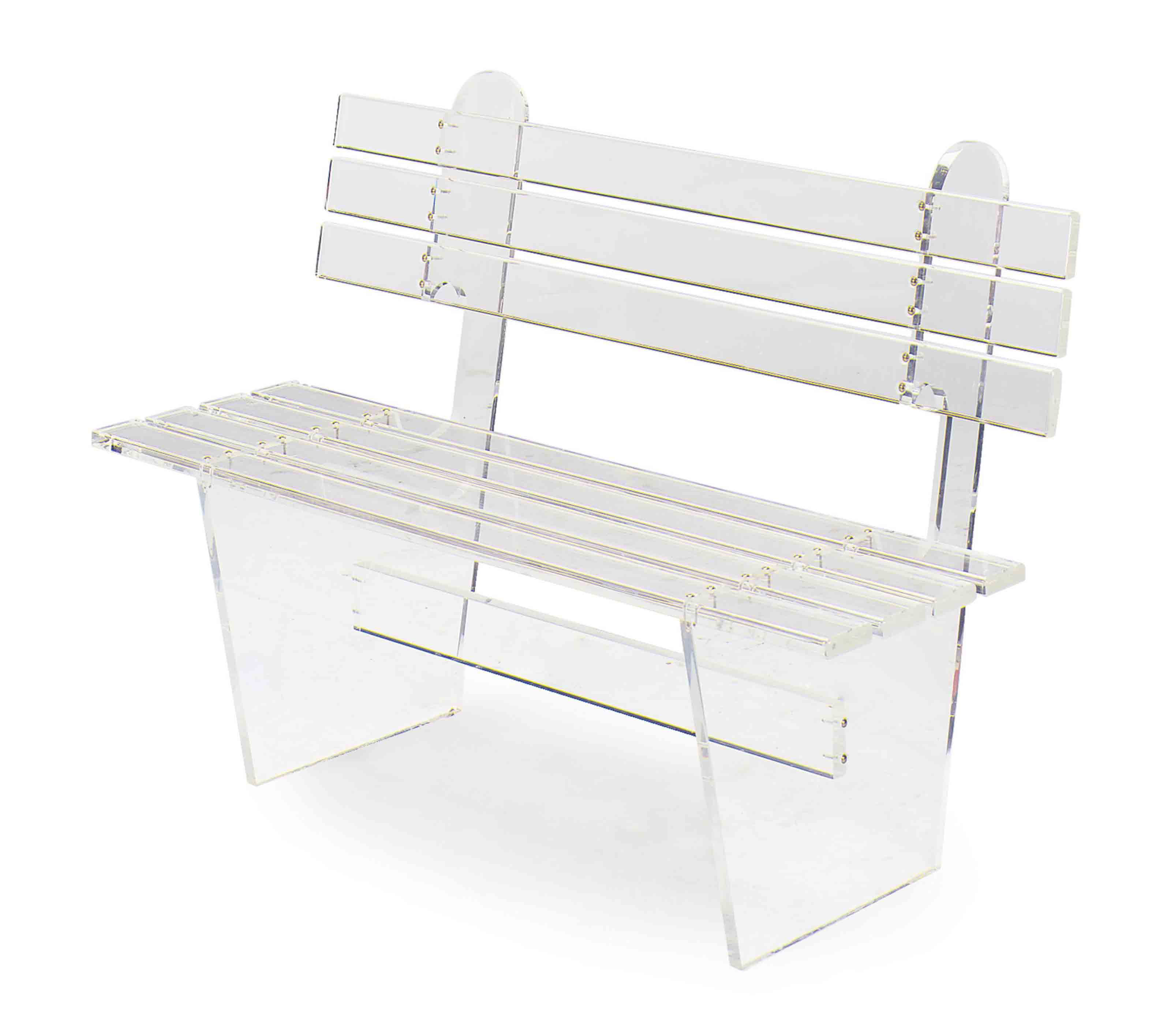A Contemporary Lucite Bench Late 20th Century Bench