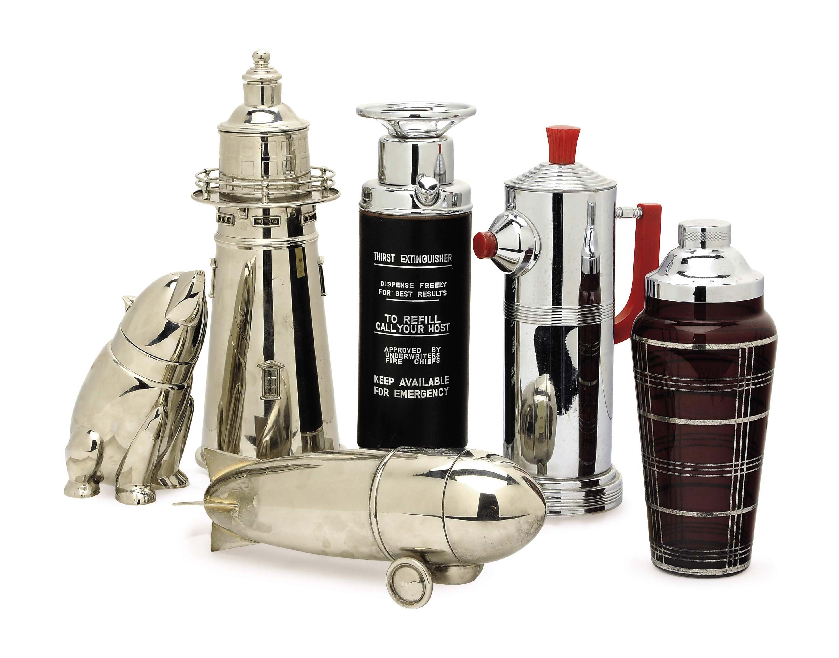 NOVELTY COCKTAIL SHAKERS, , 20TH21ST CENTURY, Christie's