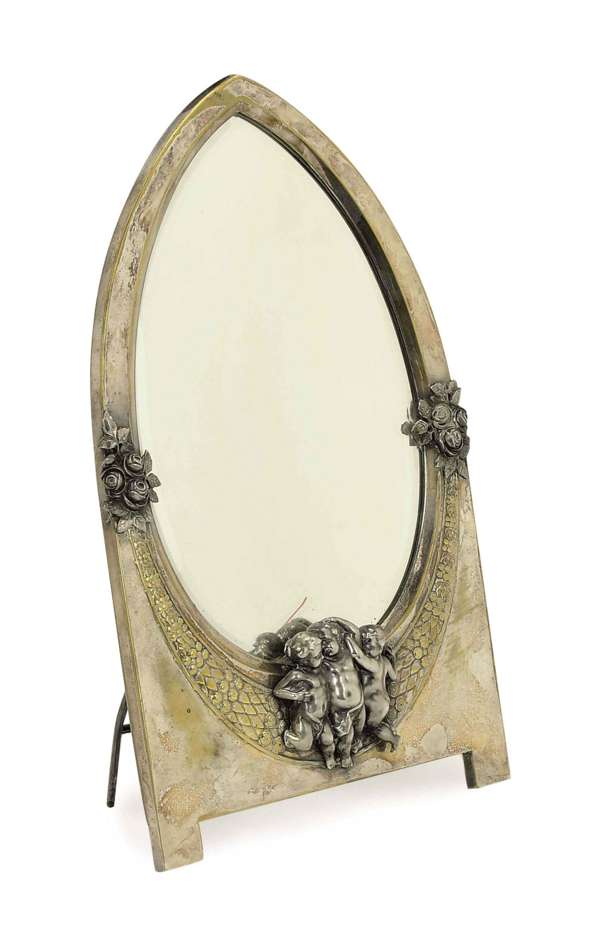 A SILVER-PLATED BOUDOIR MIRROR, , 20TH CENTURY | Christie’s