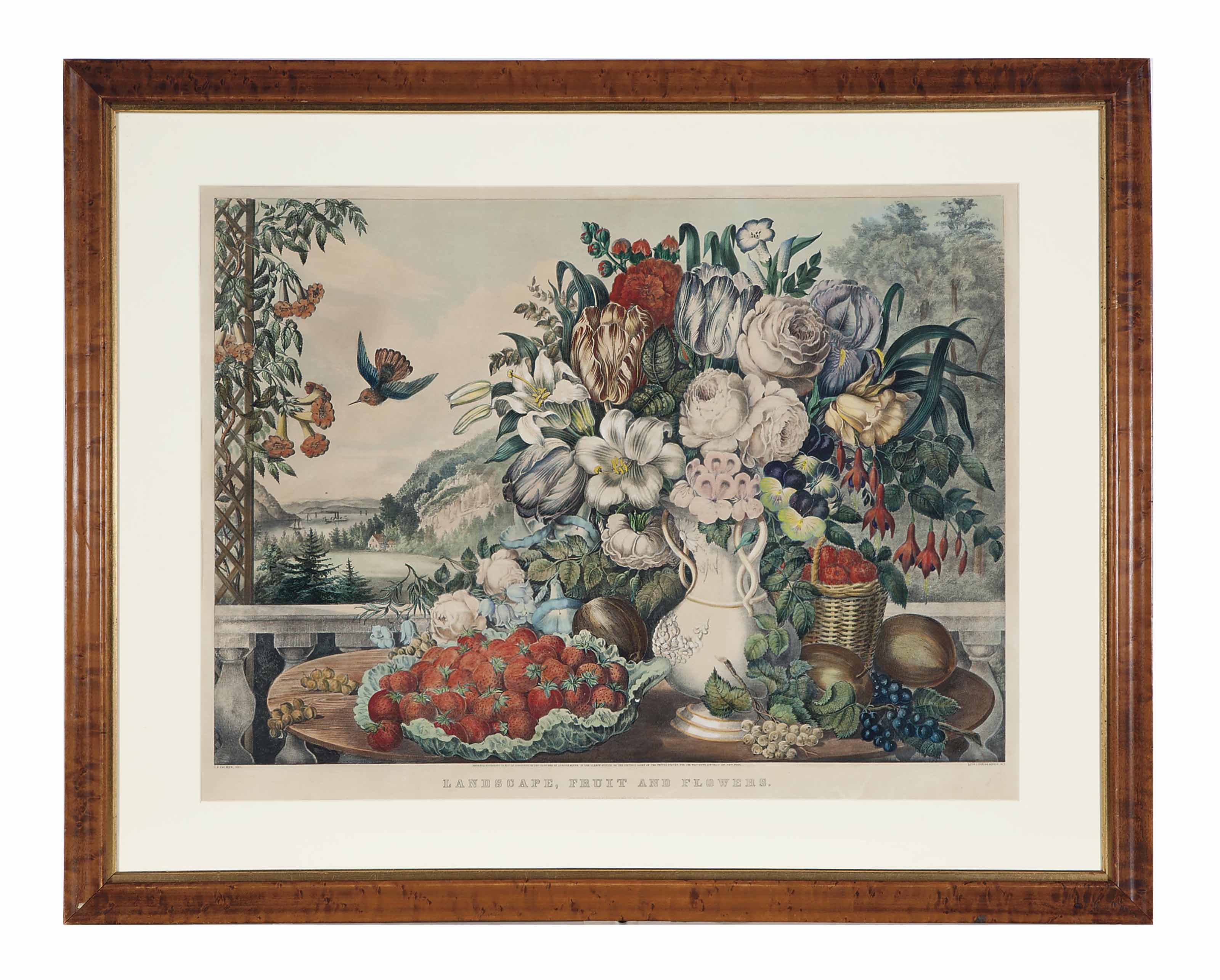 Currier and Ives (18341907) , Landscape, Fruit and Flowers Christie's