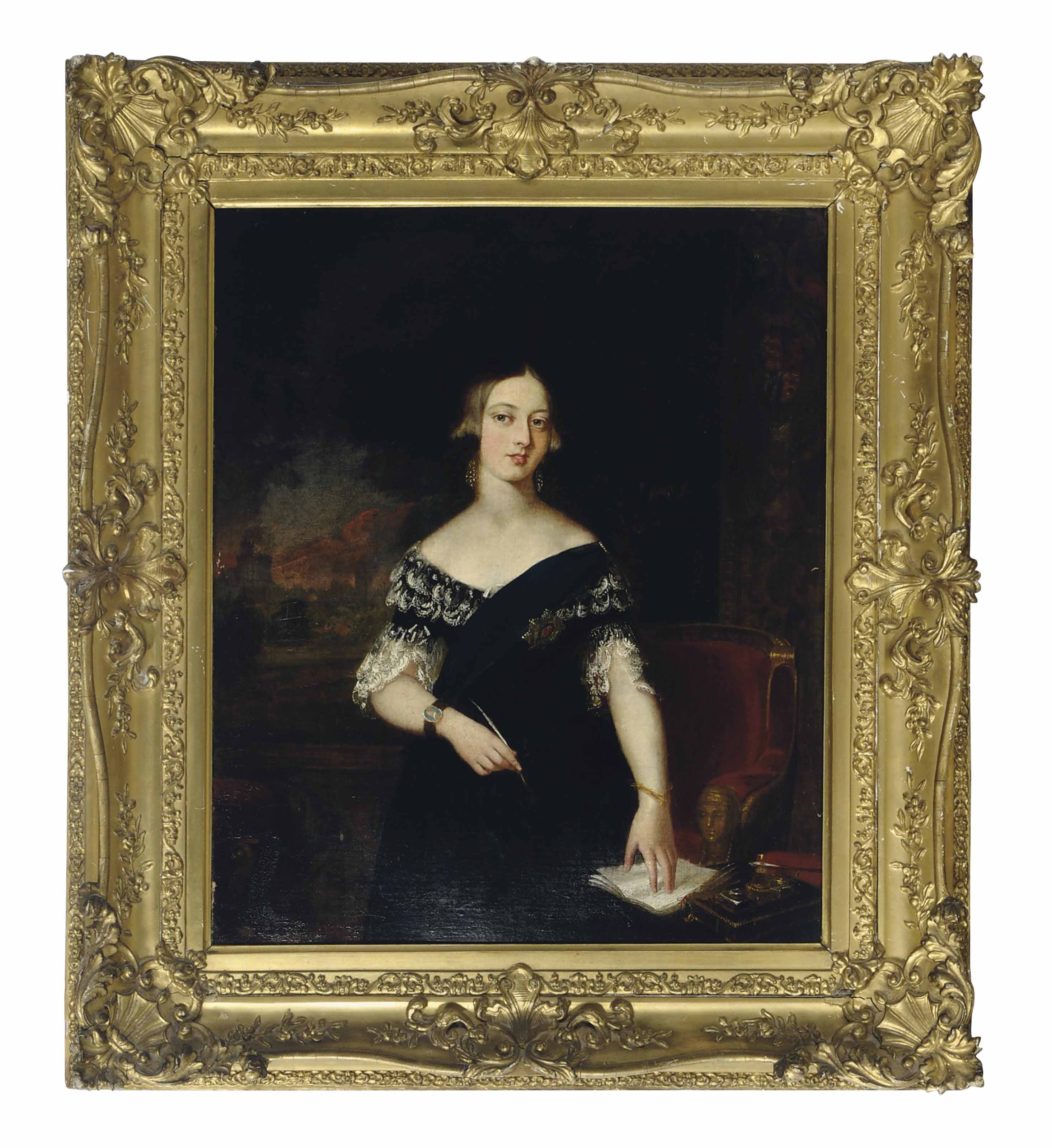 English School 19th Century Portrait Of The Young Queen