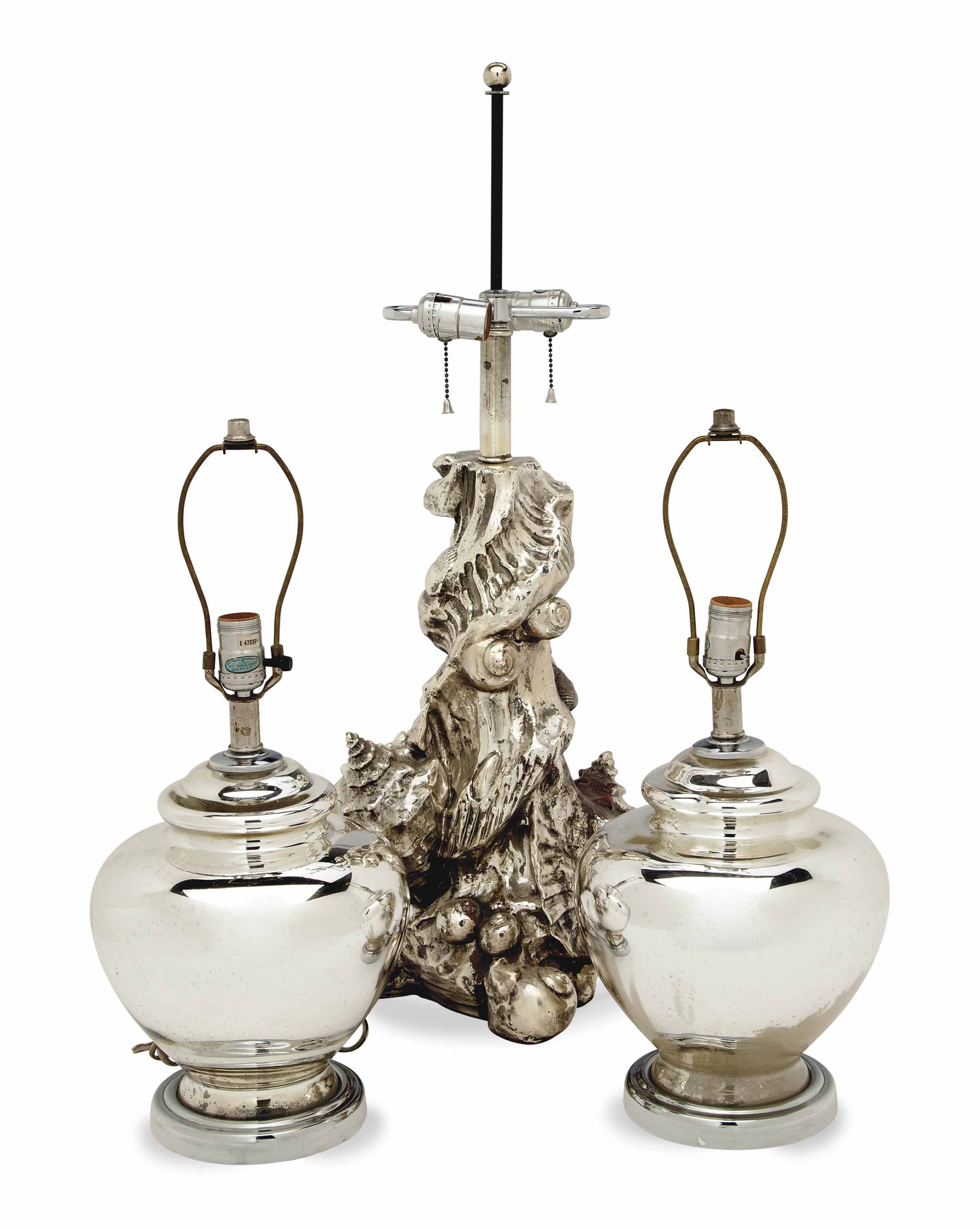 A PAIR OF MERCURY GLASS TABLE LAMPS, , LATE 20TH CENTURY, | Christie's